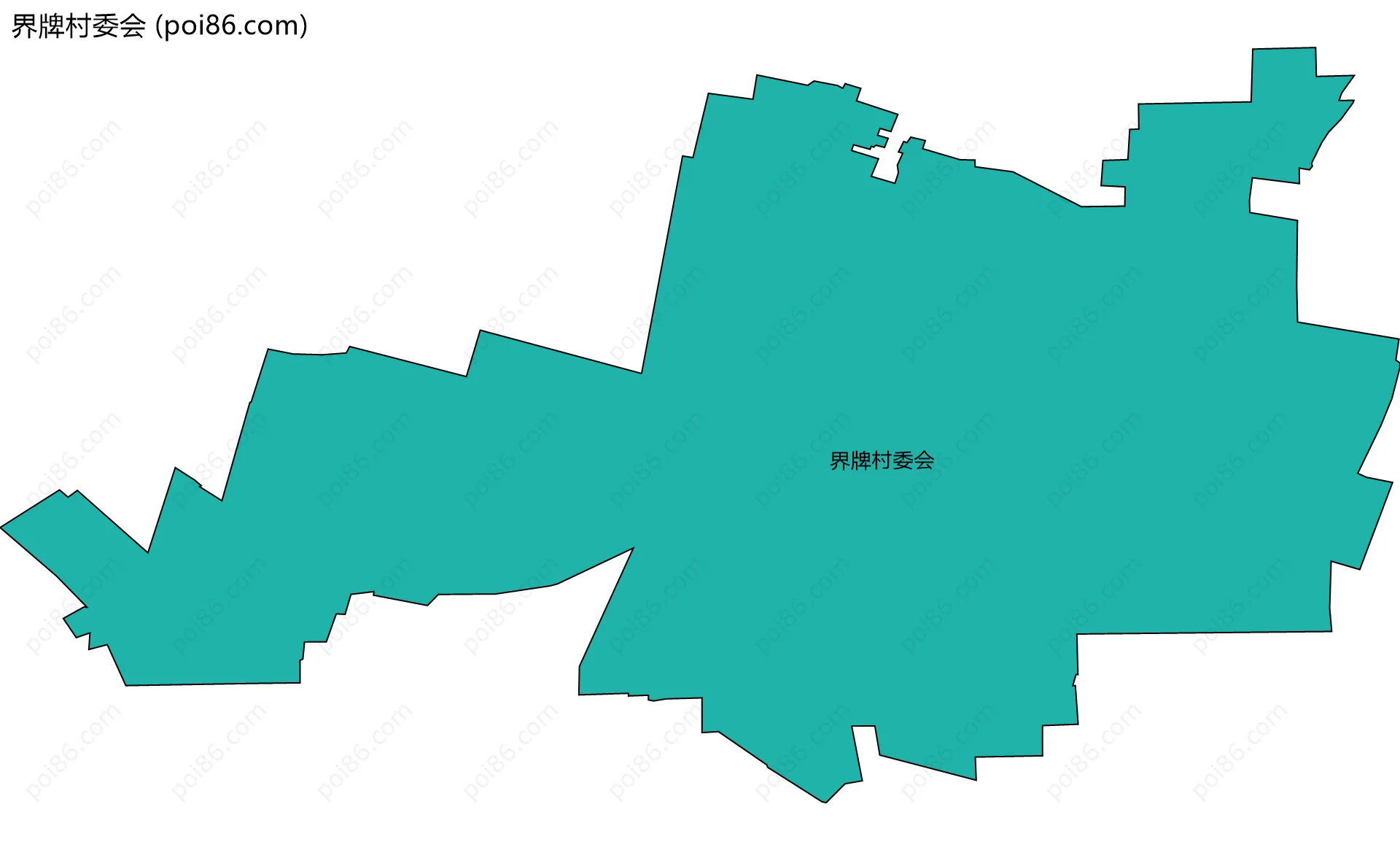 界牌村委会边界地图