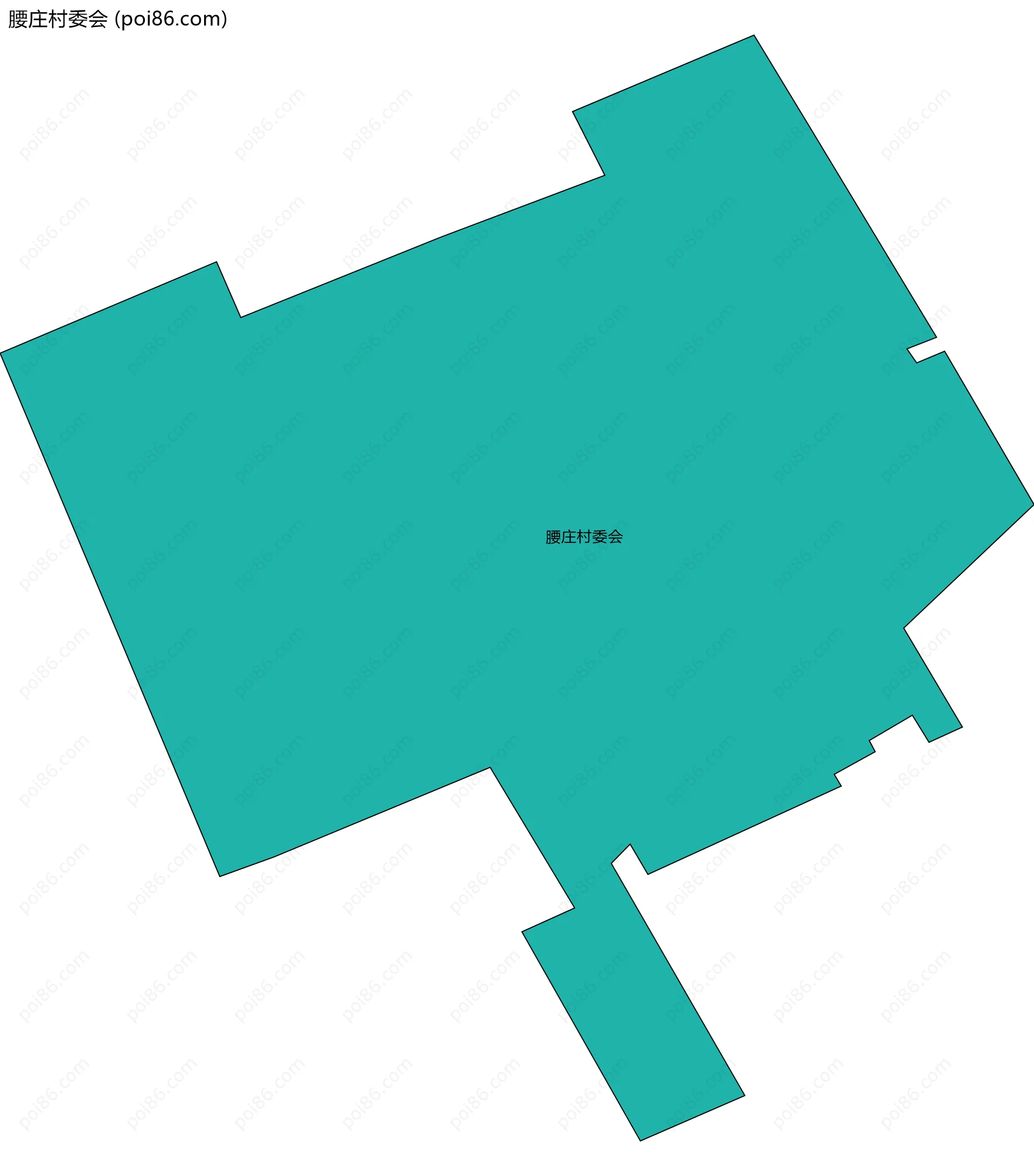 腰庄村委会边界地图