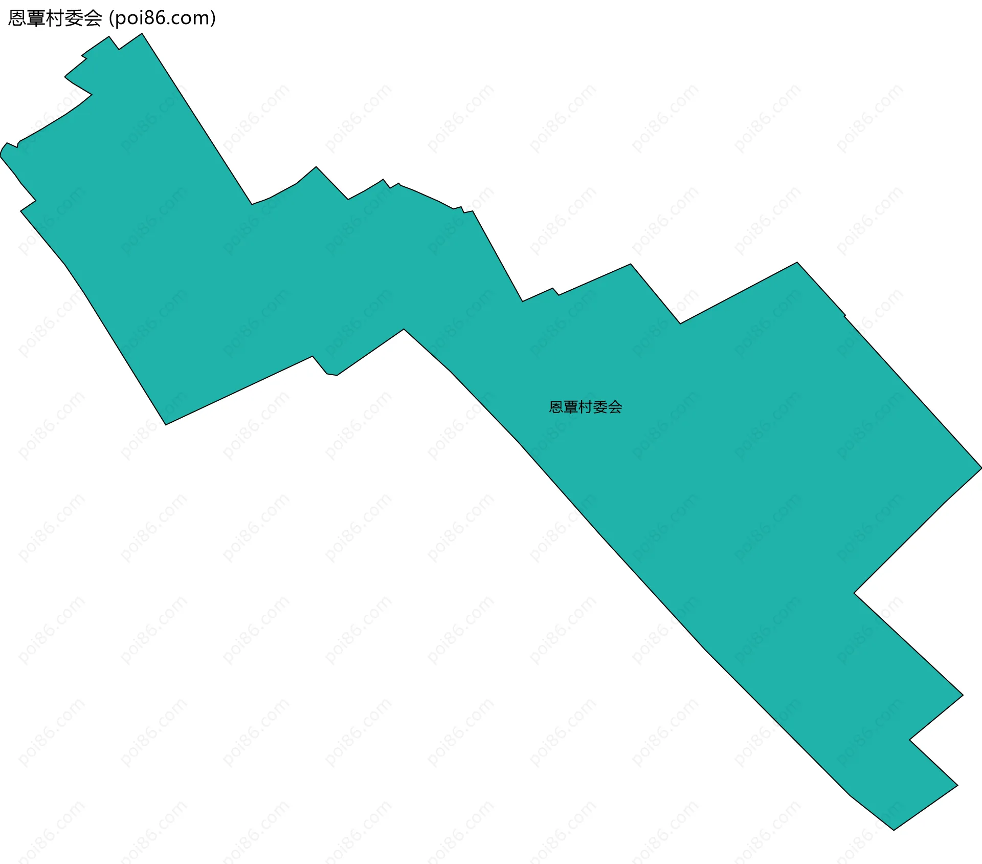 恩覃村委会边界地图