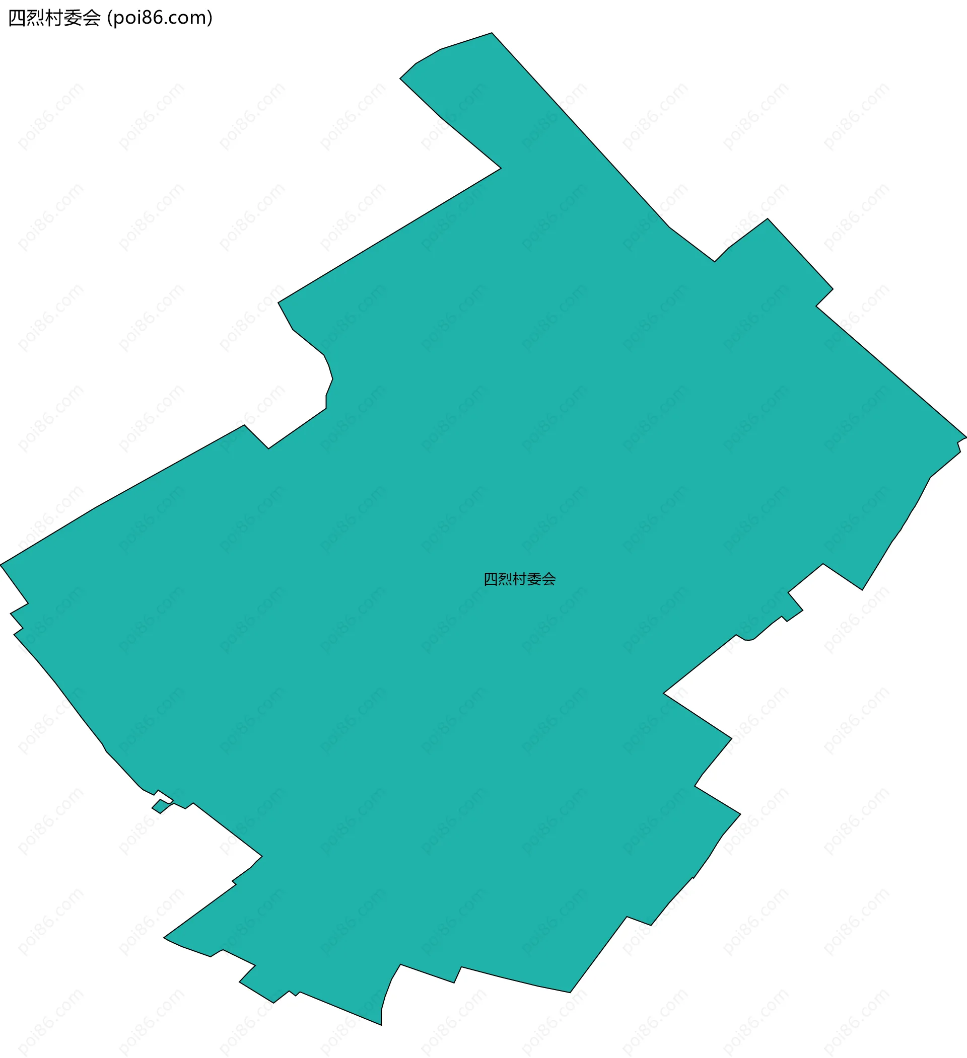 四烈村委会边界地图