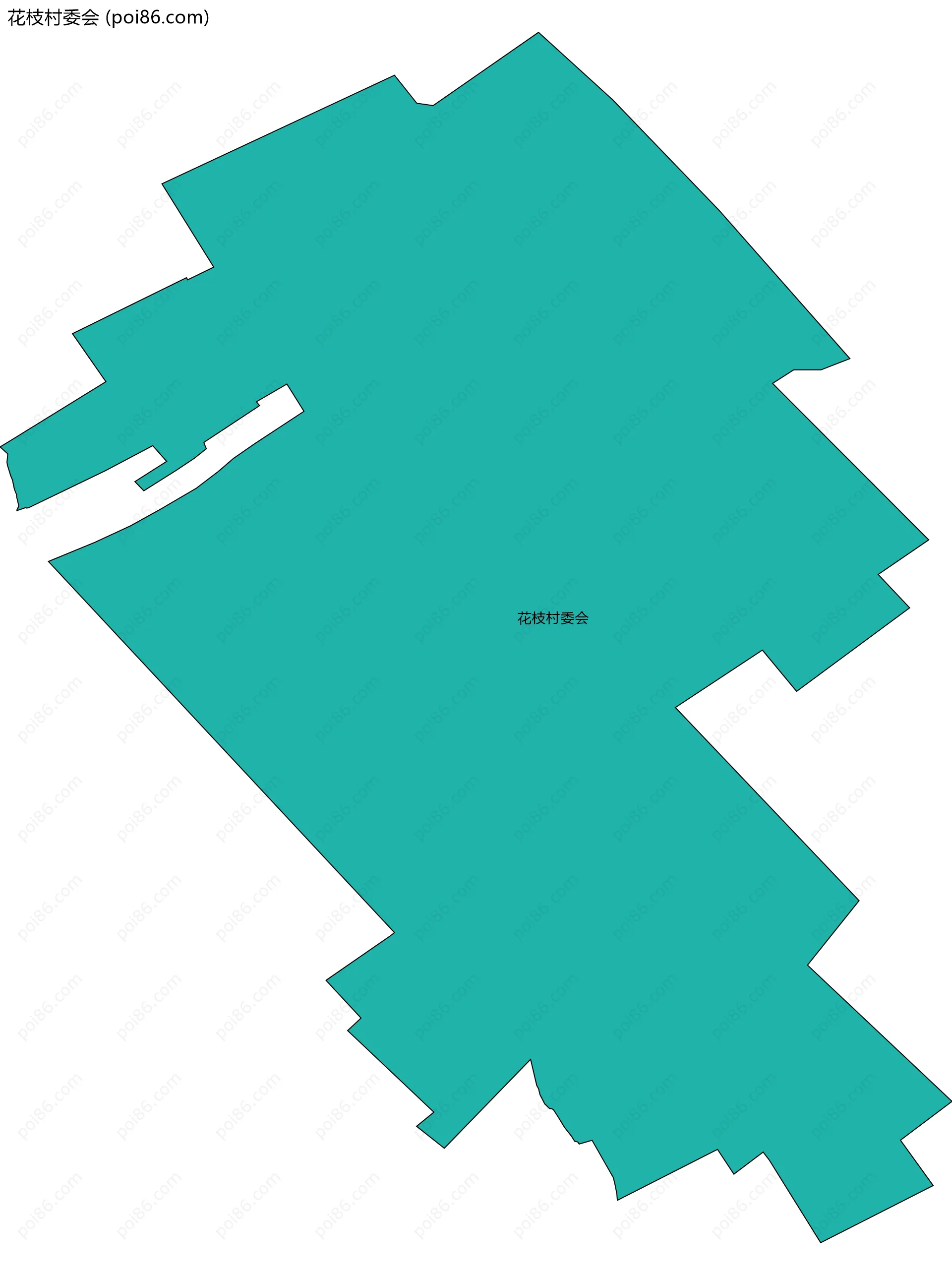 花枝村委会边界地图