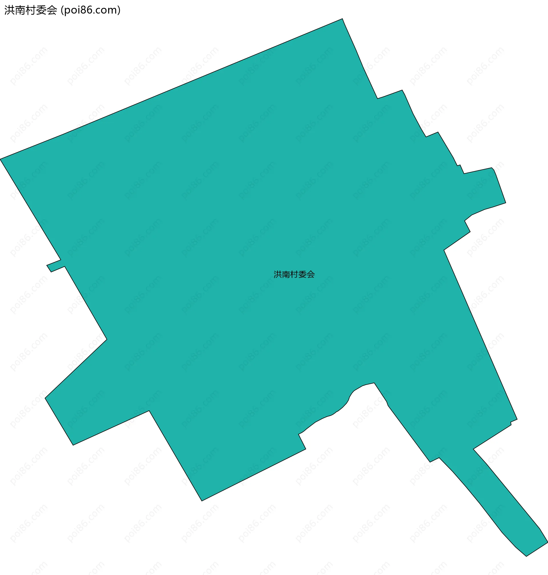 洪南村委会边界地图
