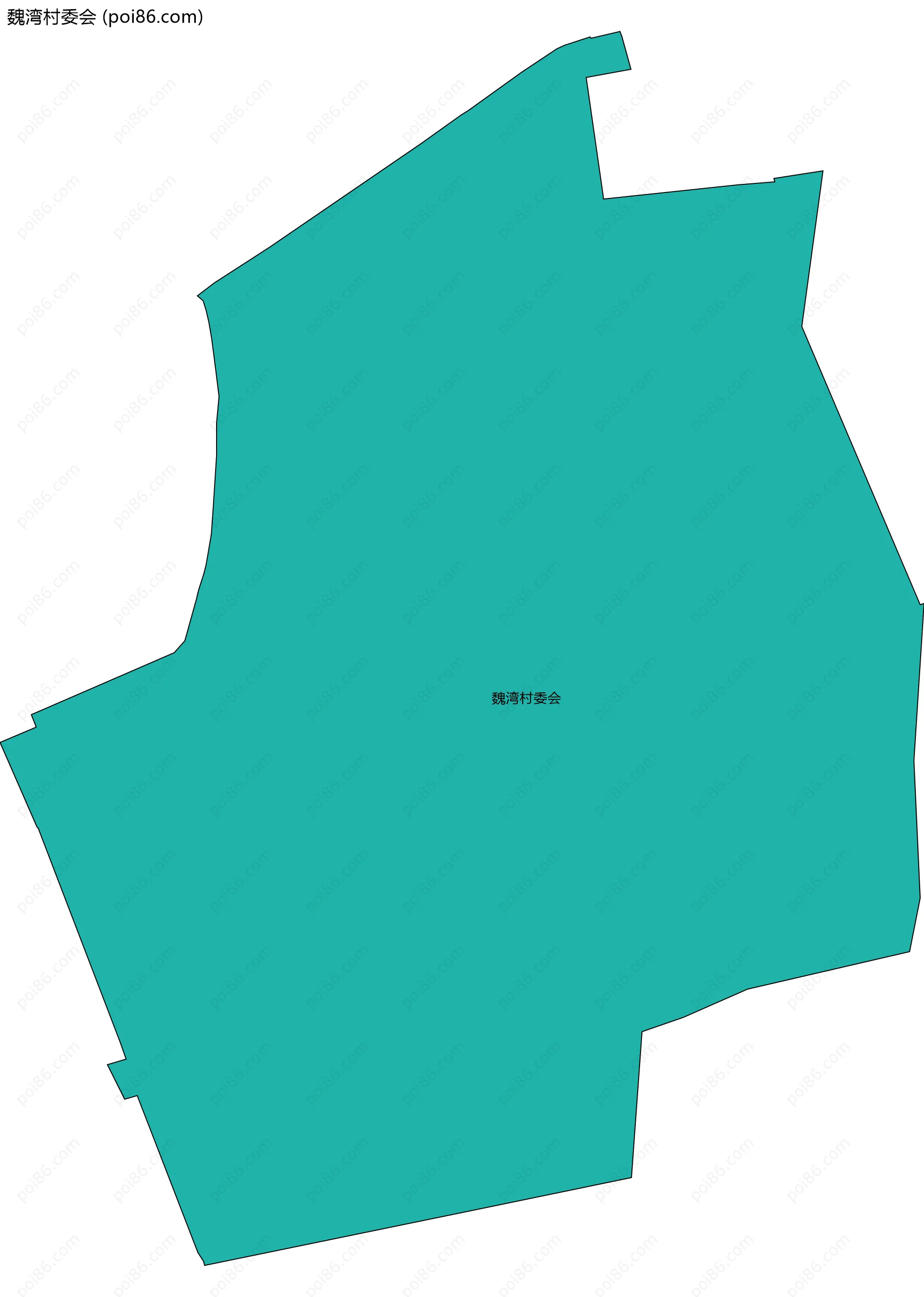魏湾村委会边界地图
