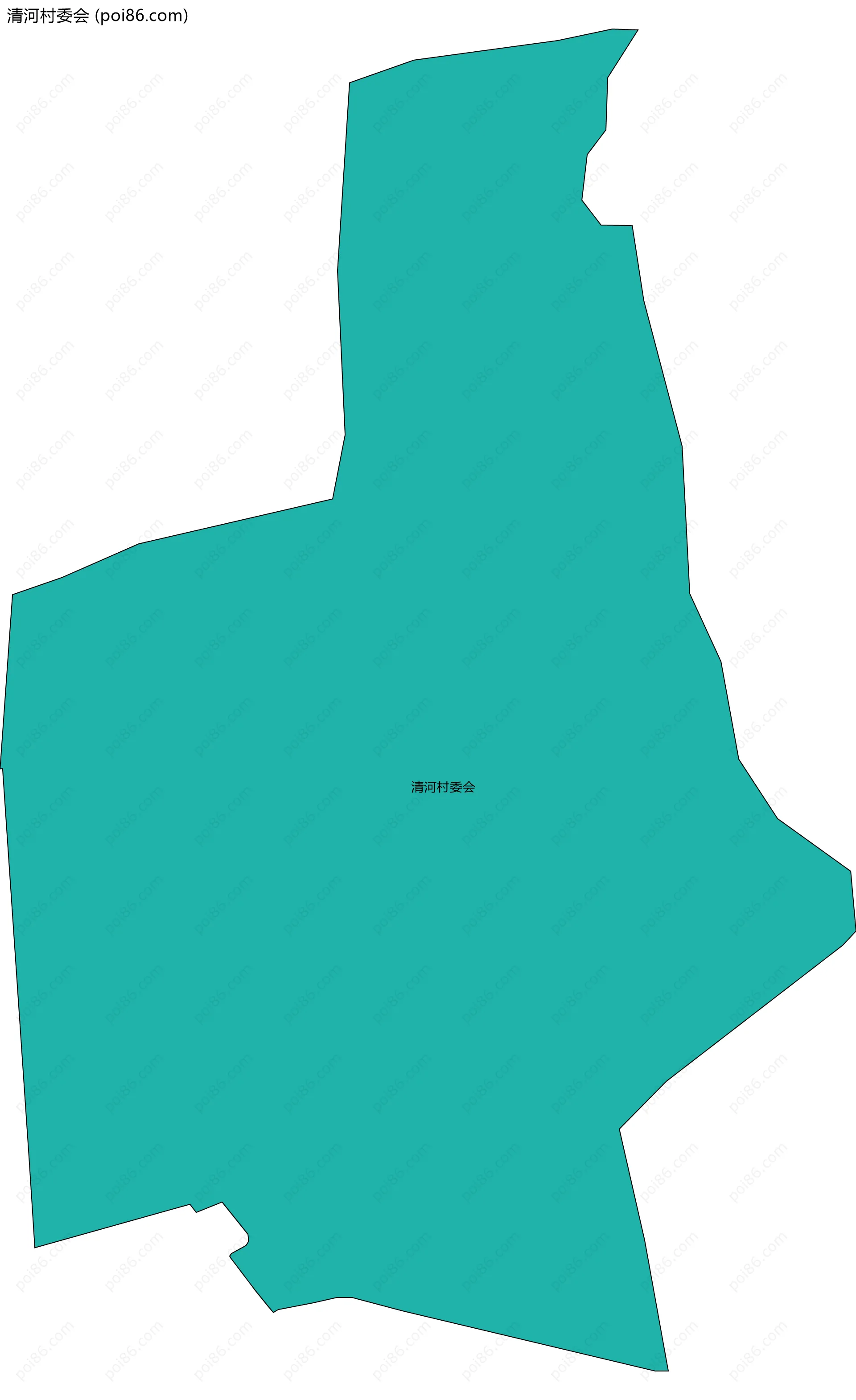 清河村委会边界地图