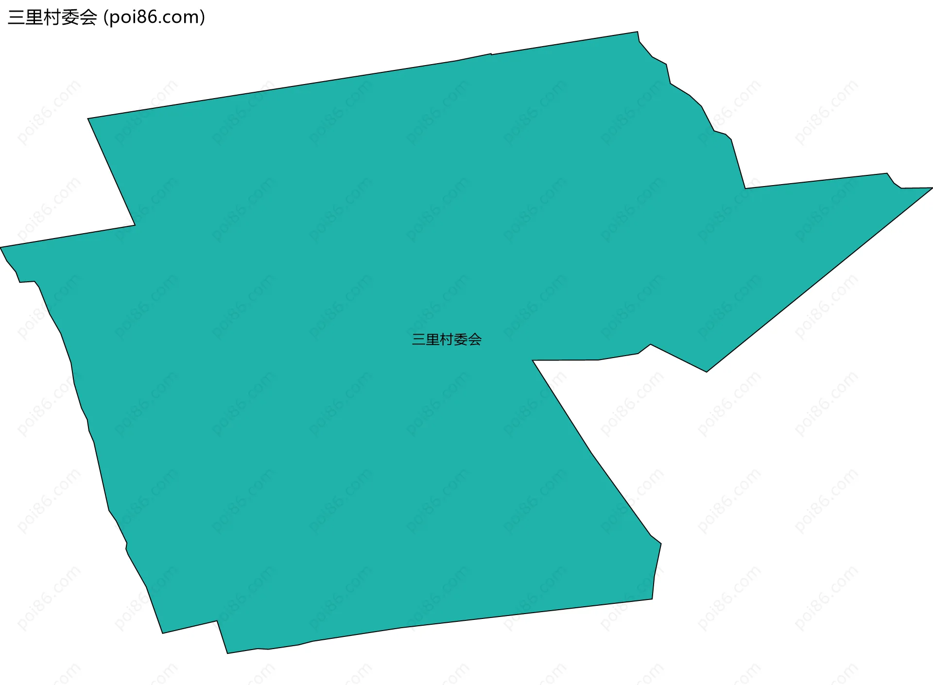 三里村委会边界地图