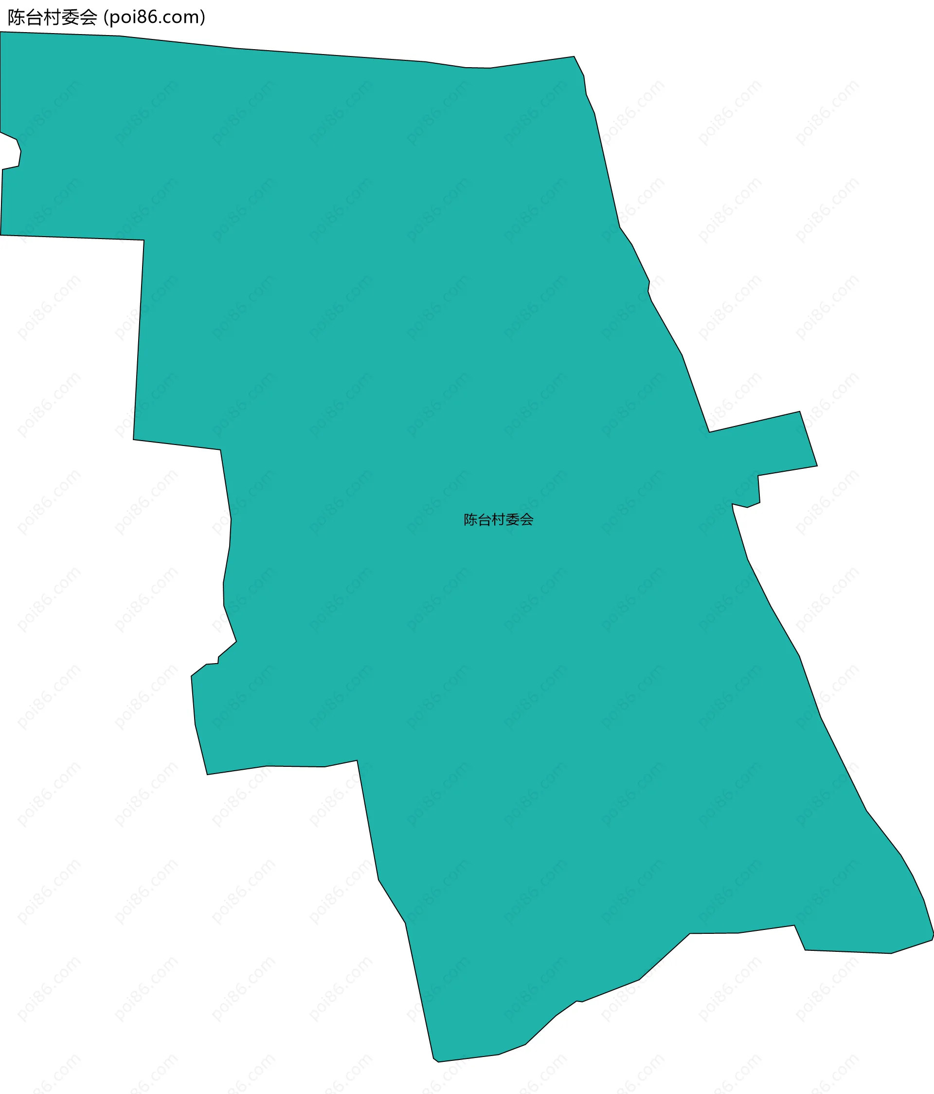 陈台村委会边界地图