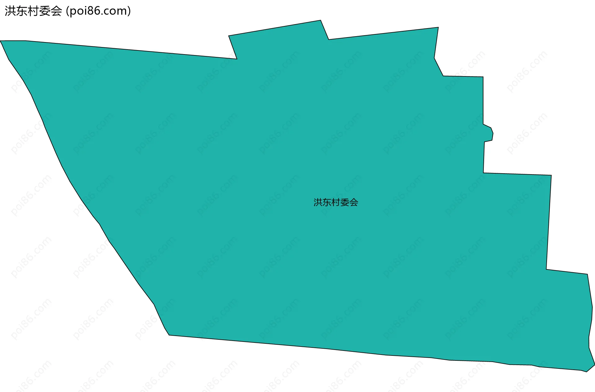 洪东村委会边界地图