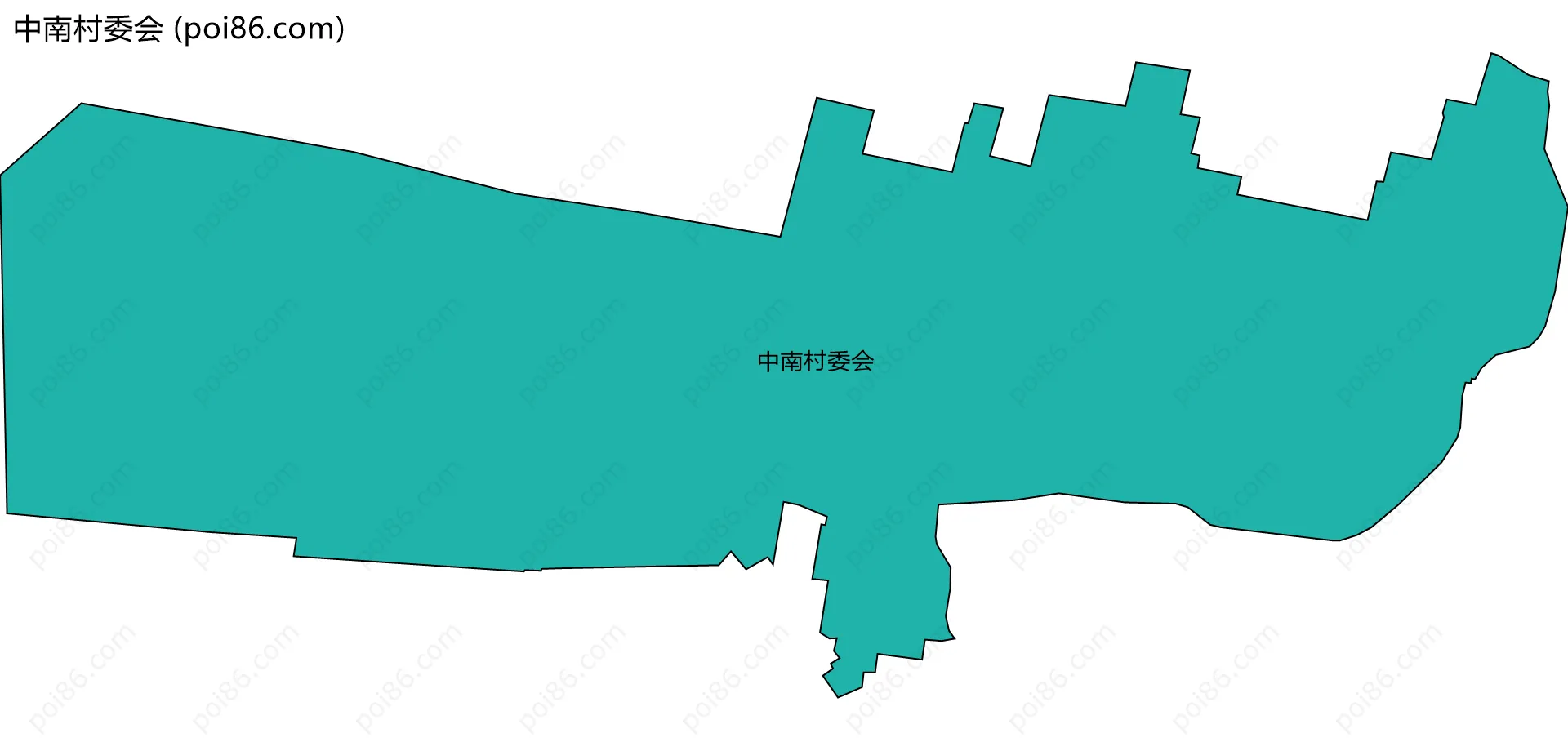中南村委会边界地图