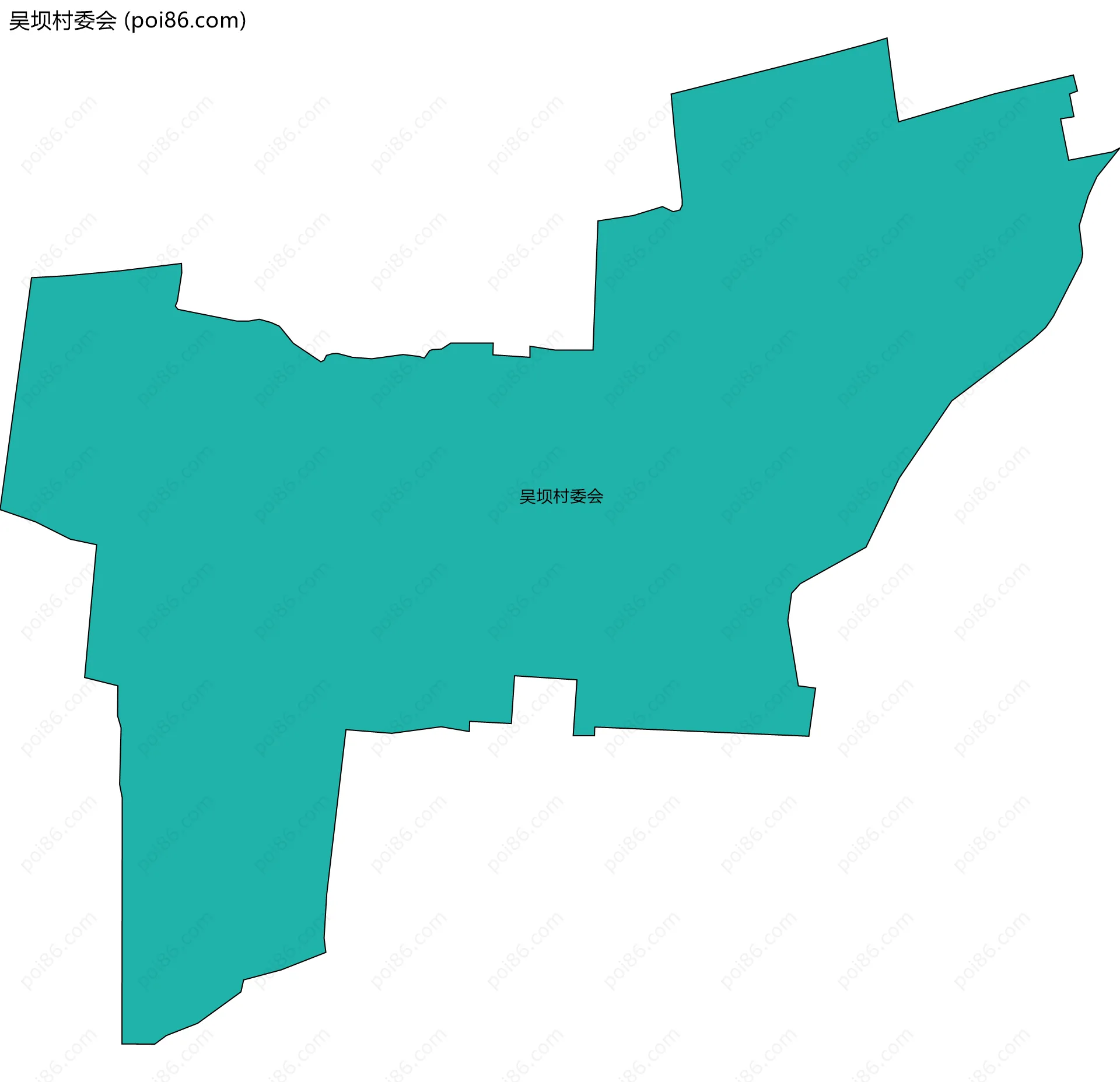 吴坝村委会边界地图