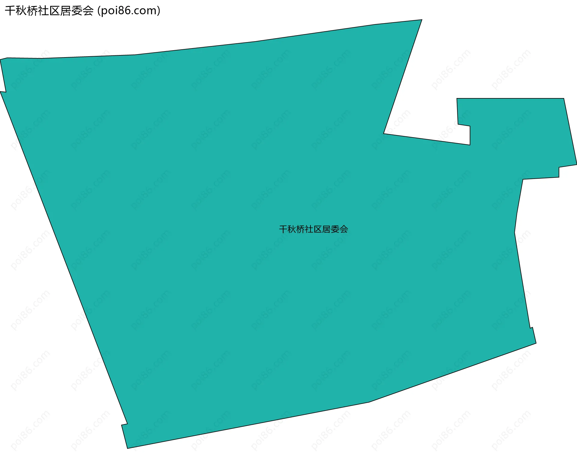 千秋桥社区居委会边界地图