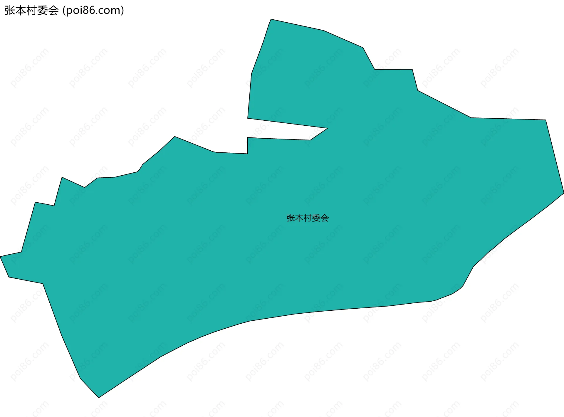 张本村委会边界地图