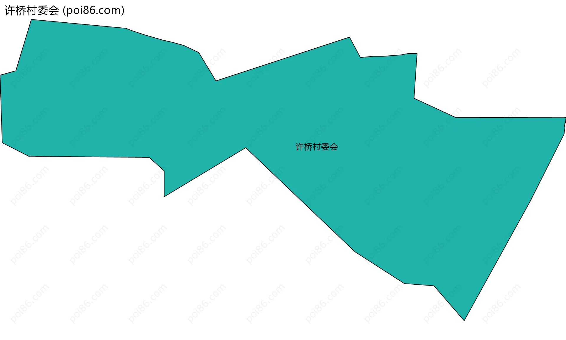 许桥村委会边界地图