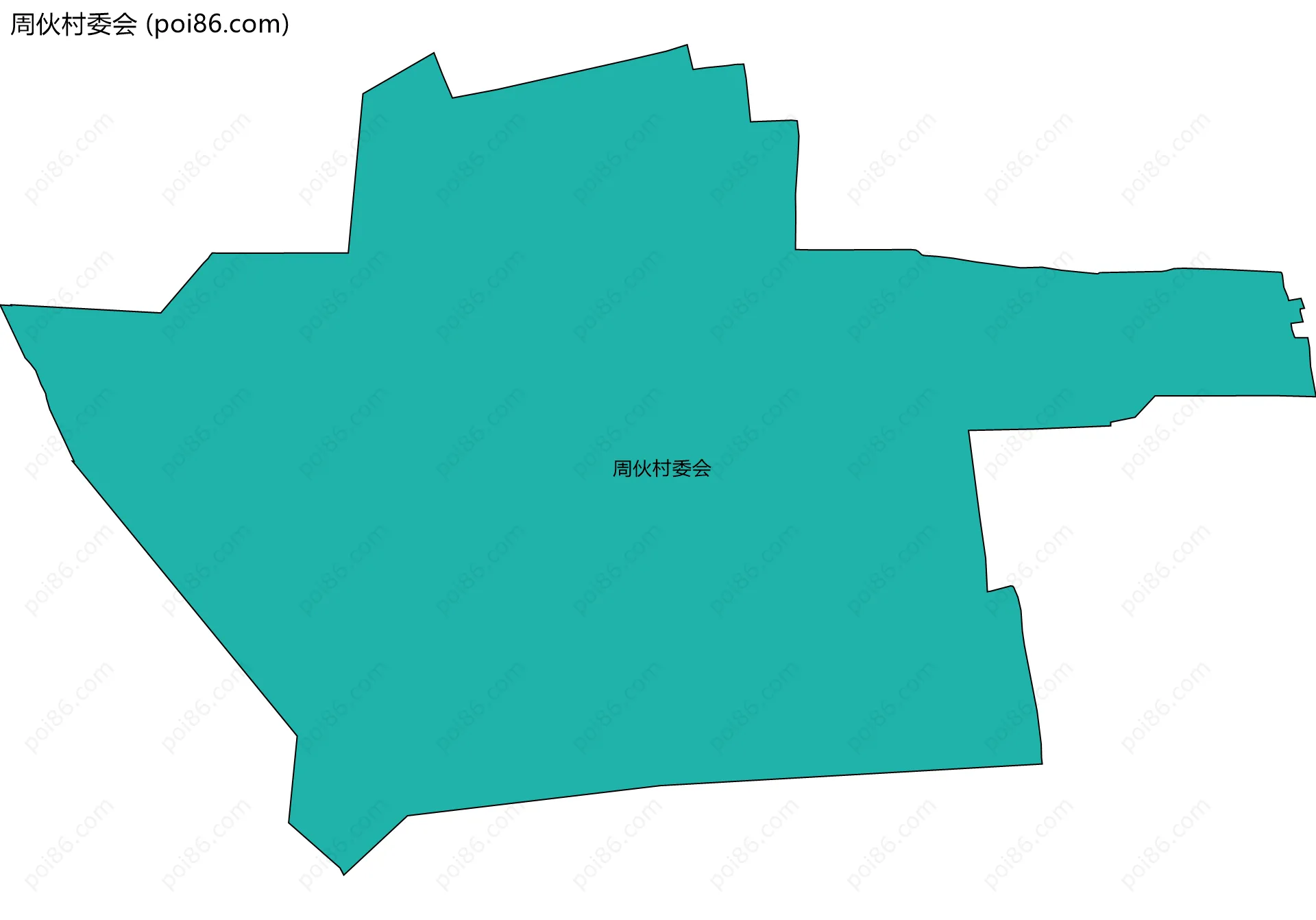 周伙村委会边界地图