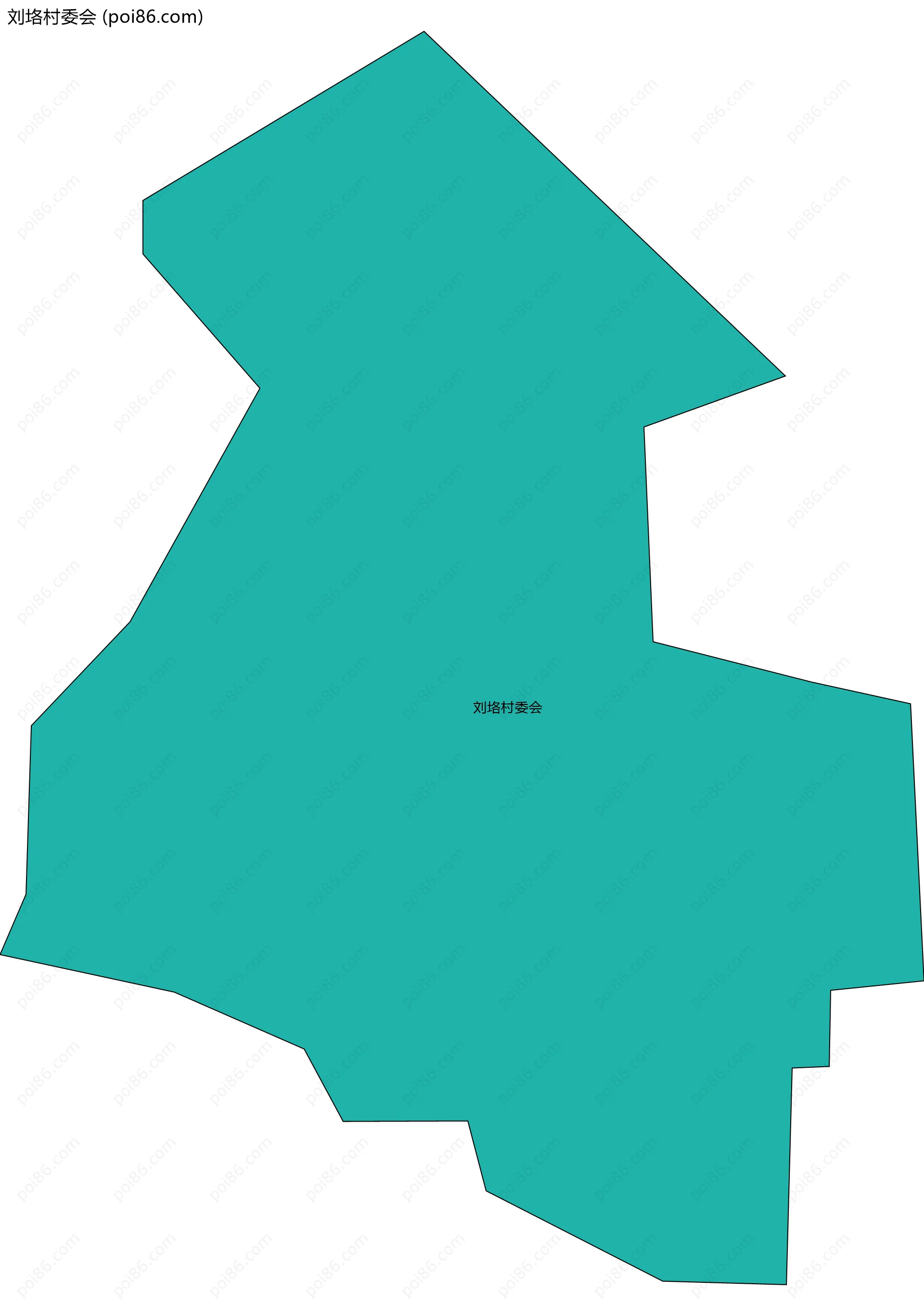 刘垎村委会边界地图