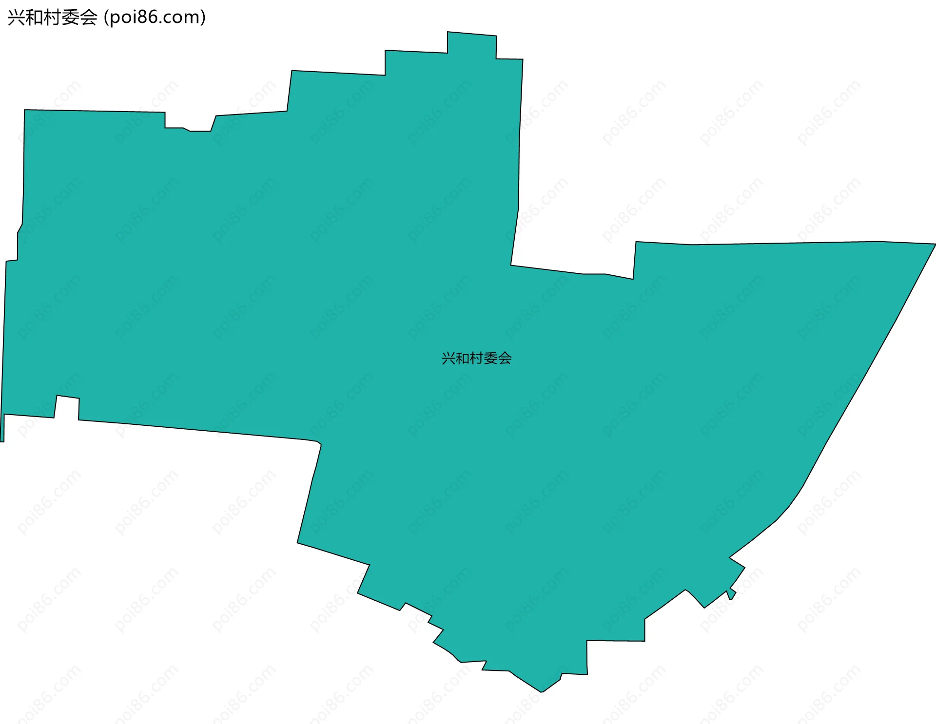 兴和村委会边界地图