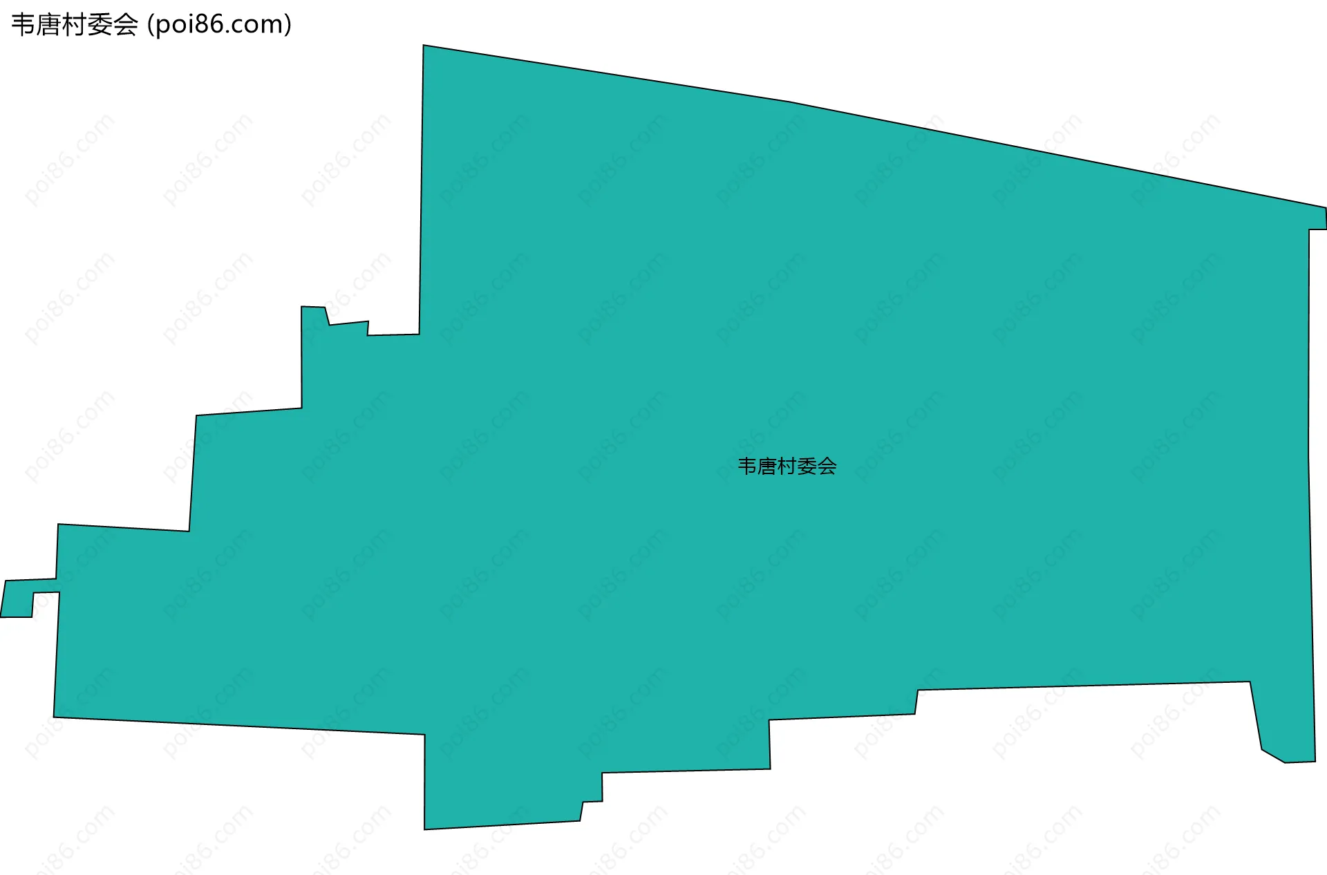 韦唐村委会边界地图
