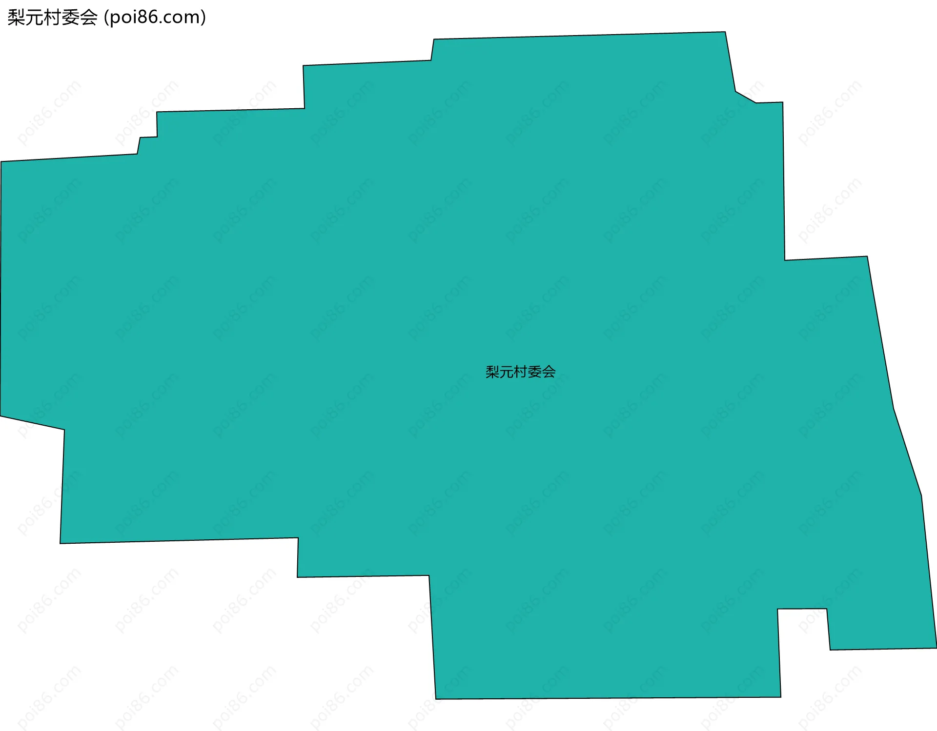 梨元村委会边界地图