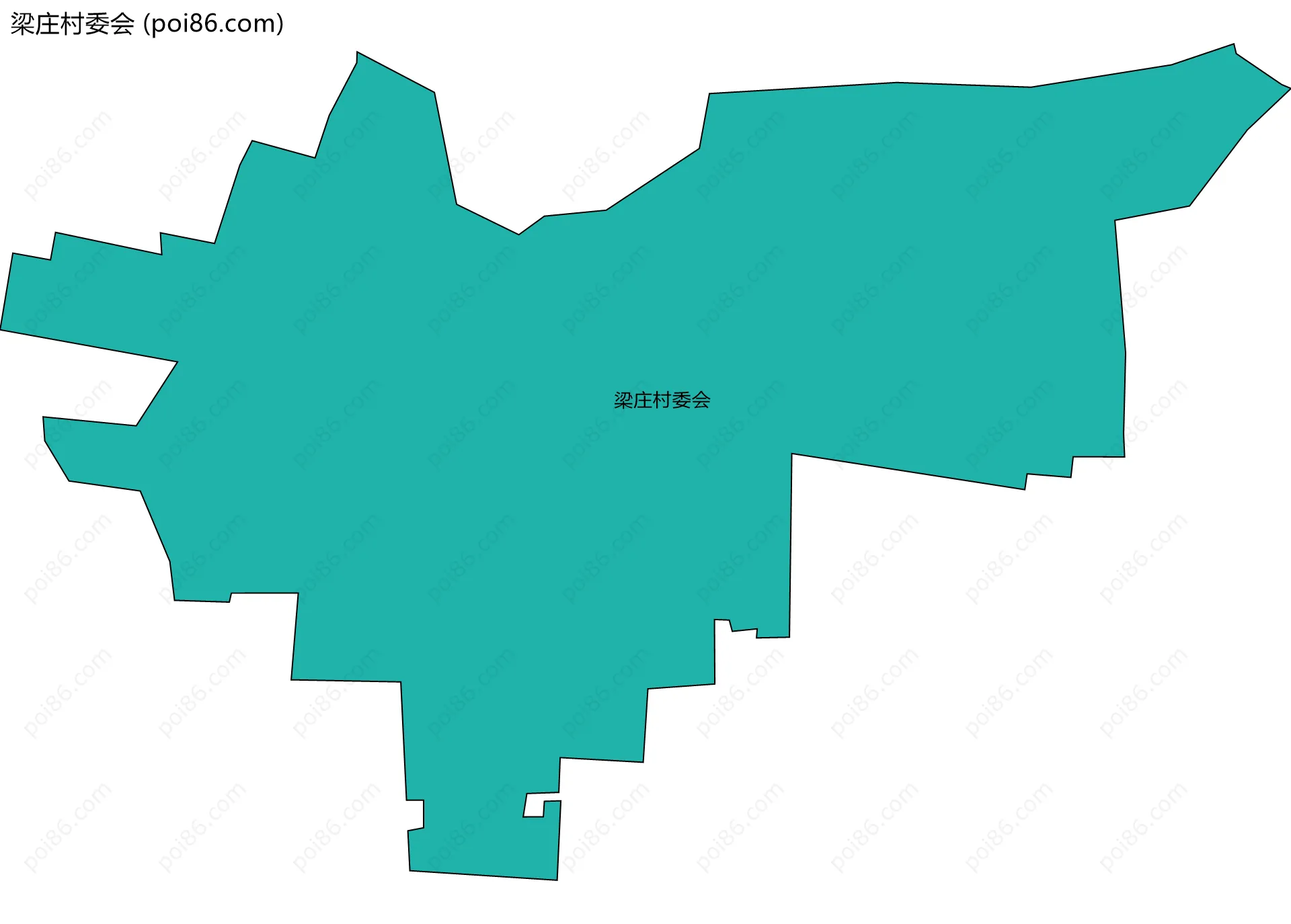梁庄村委会边界地图