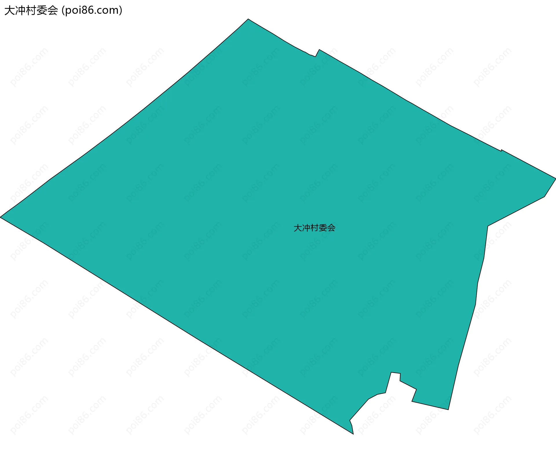 大冲村委会边界地图