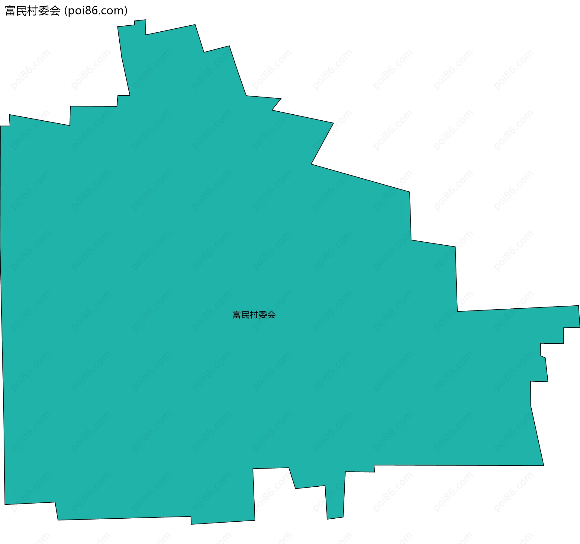 富民村委会边界地图