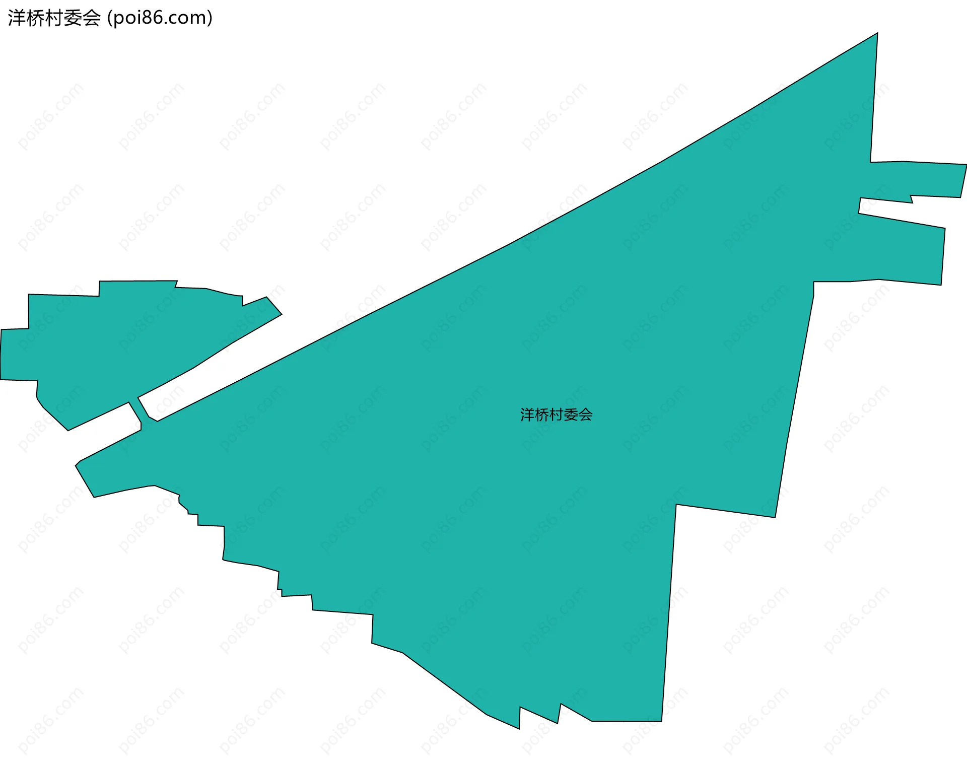 洋桥村委会边界地图