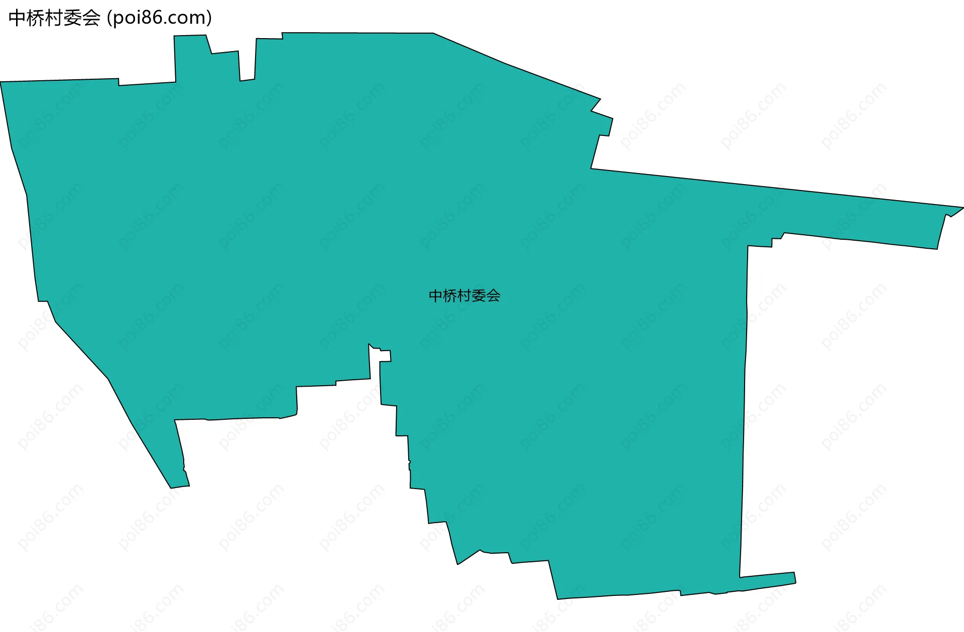 中桥村委会边界地图