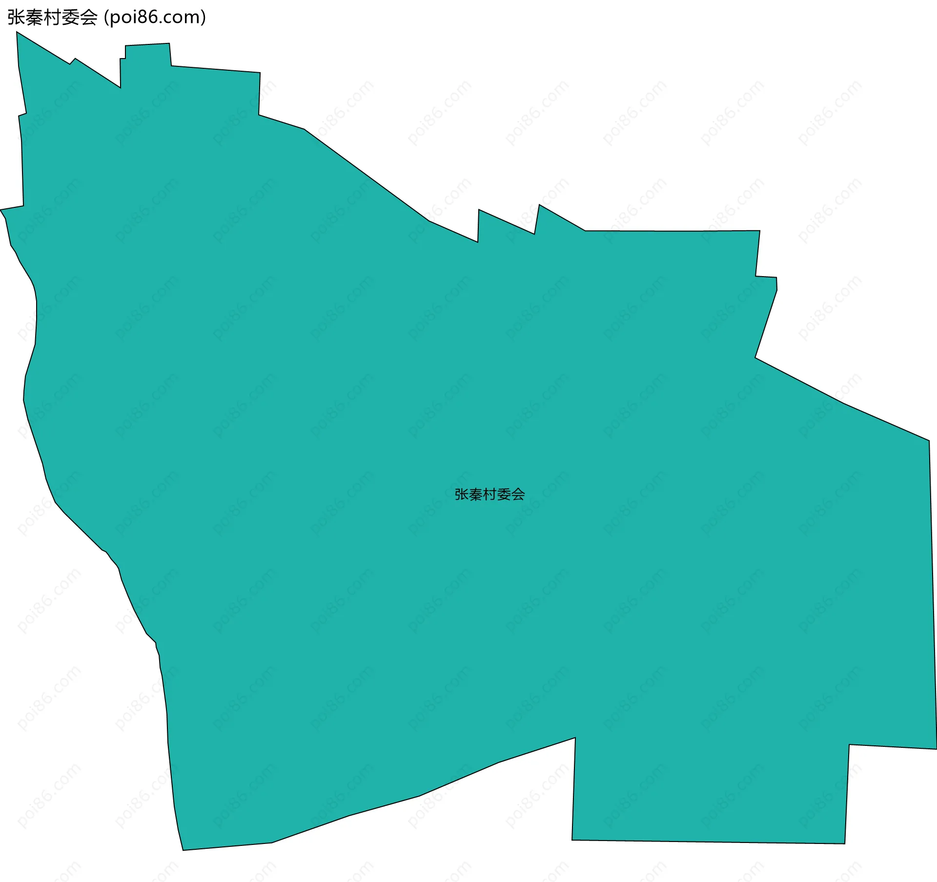 张秦村委会边界地图