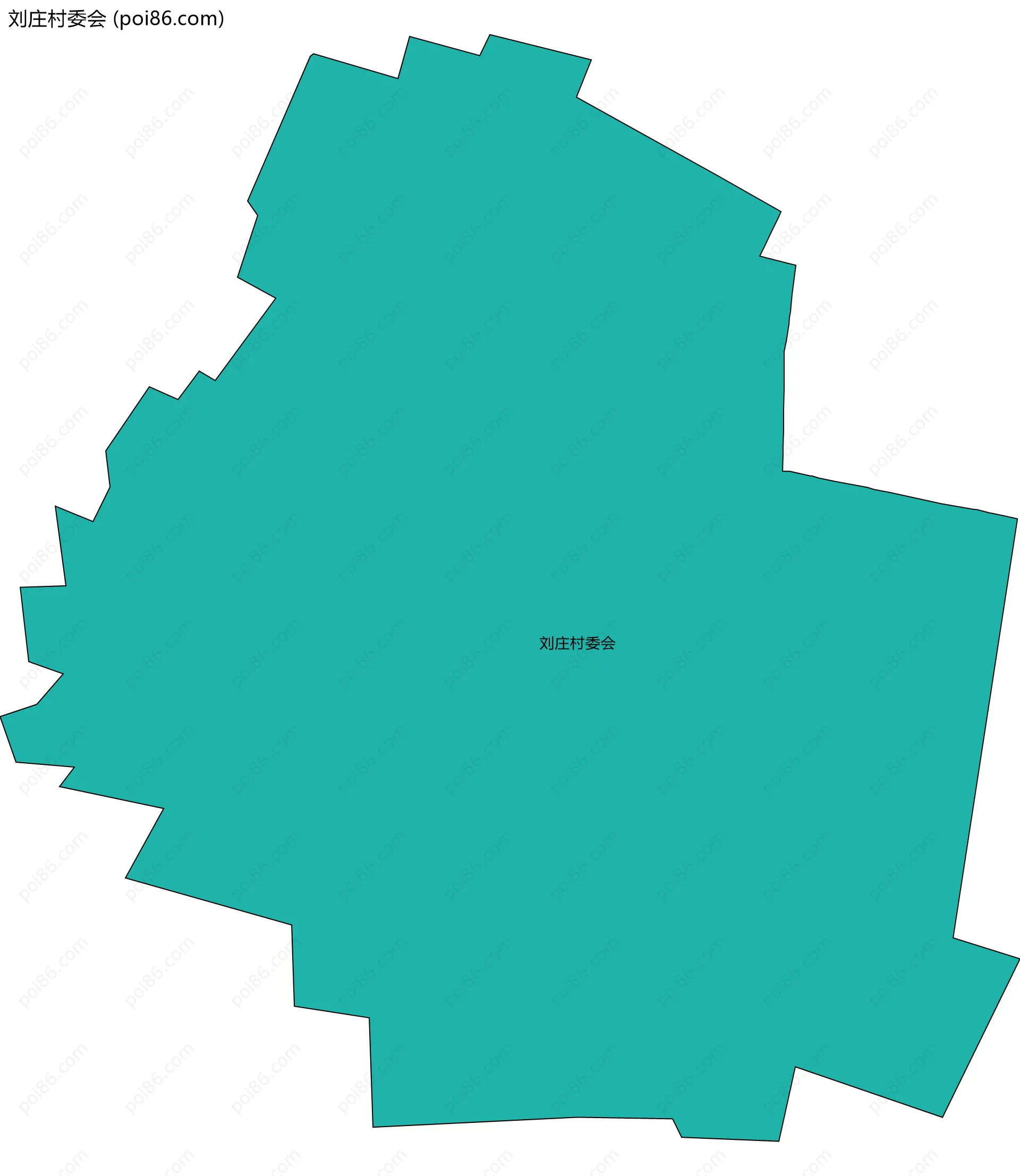 刘庄村委会边界地图