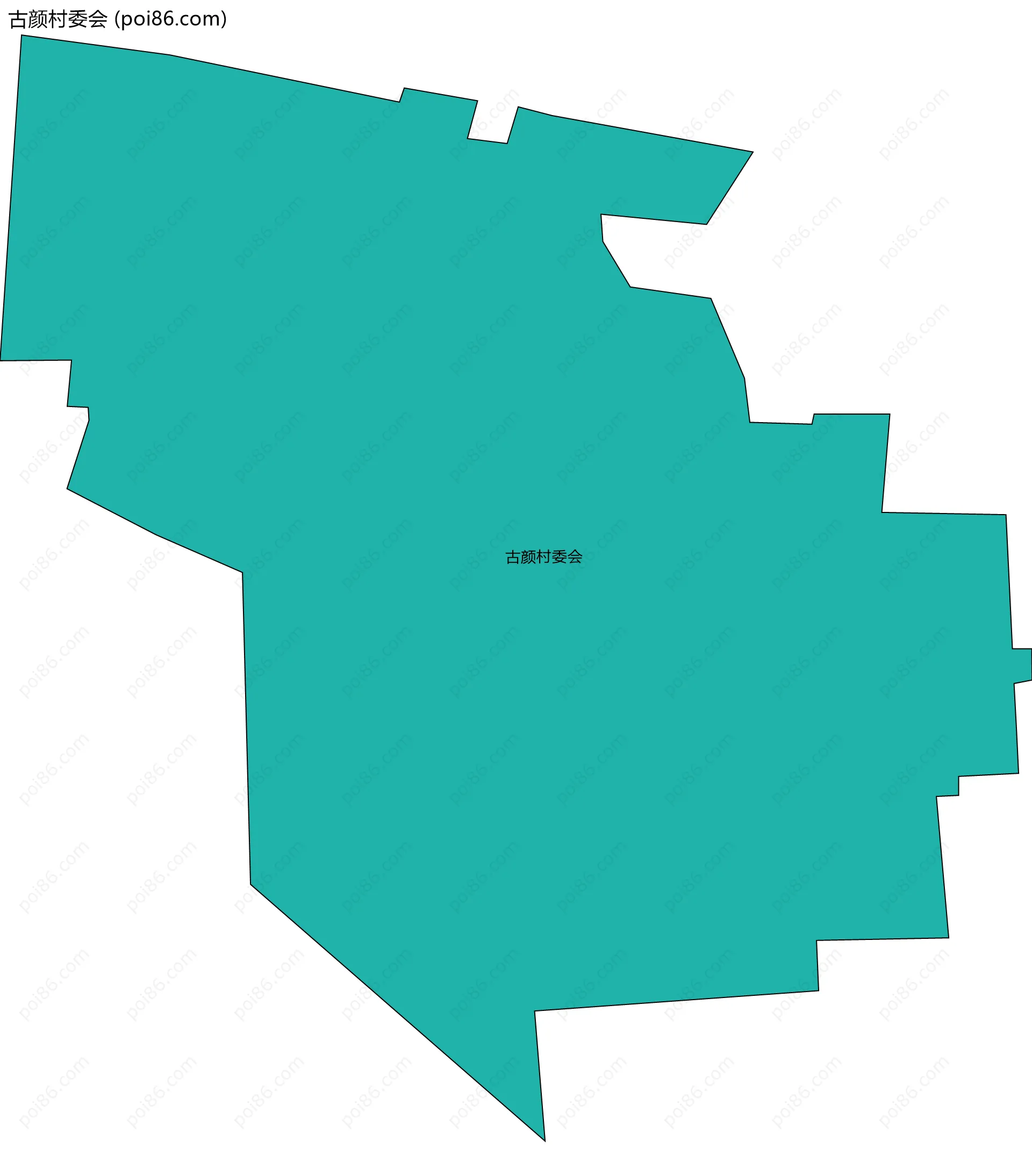 古颜村委会边界地图