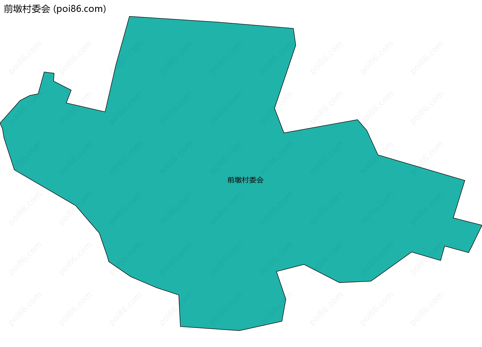 前墩村委会边界地图