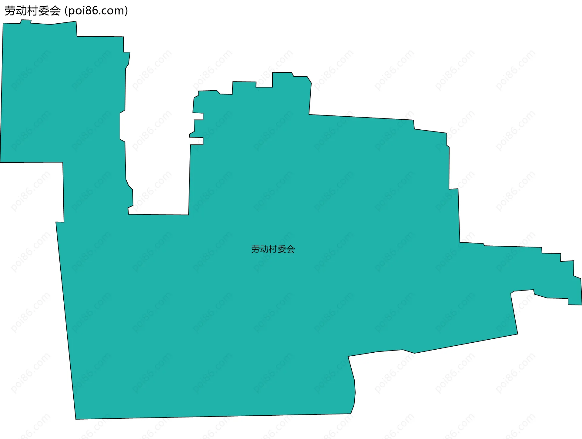 劳动村委会边界地图