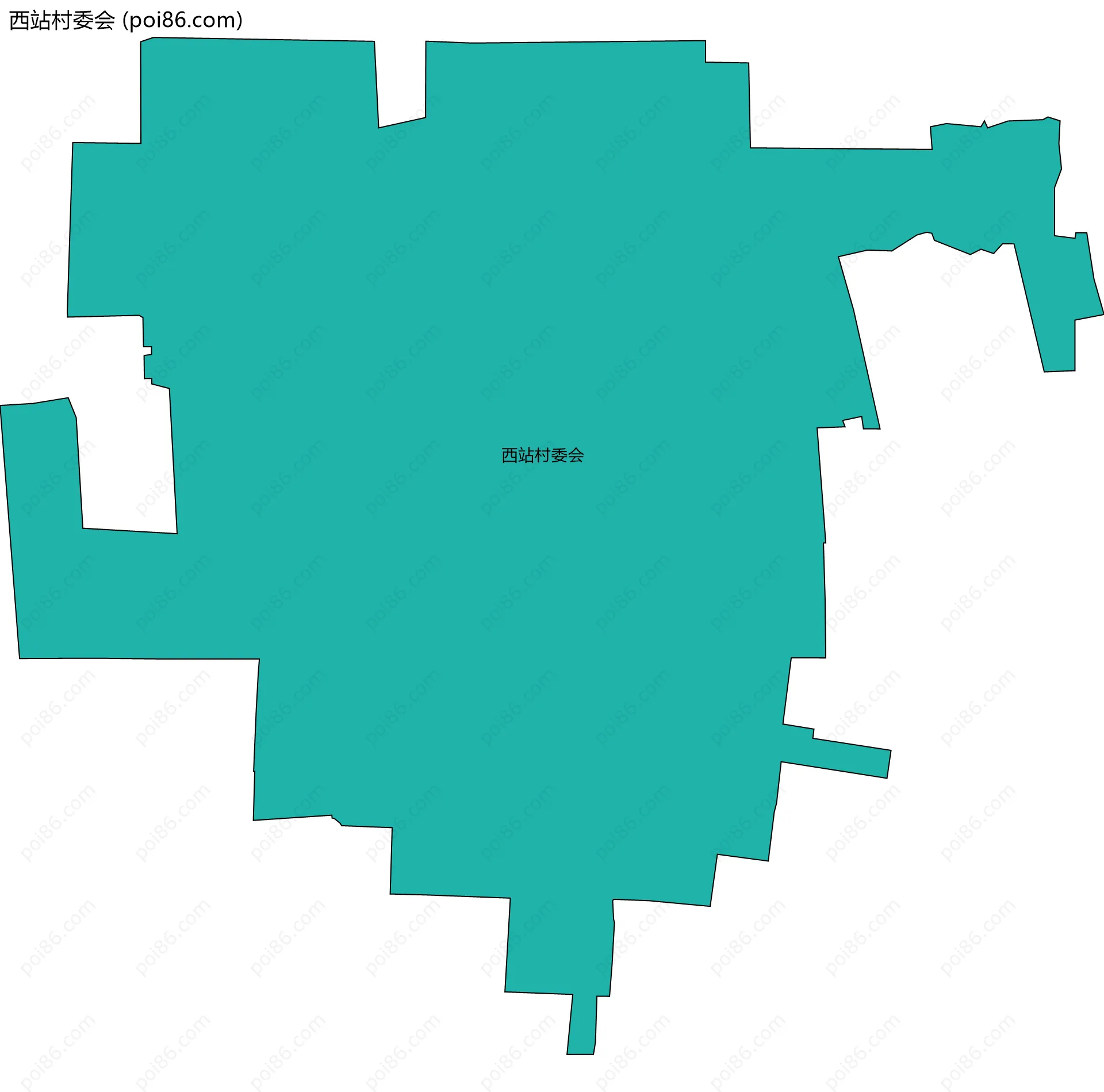 西站村委会边界地图