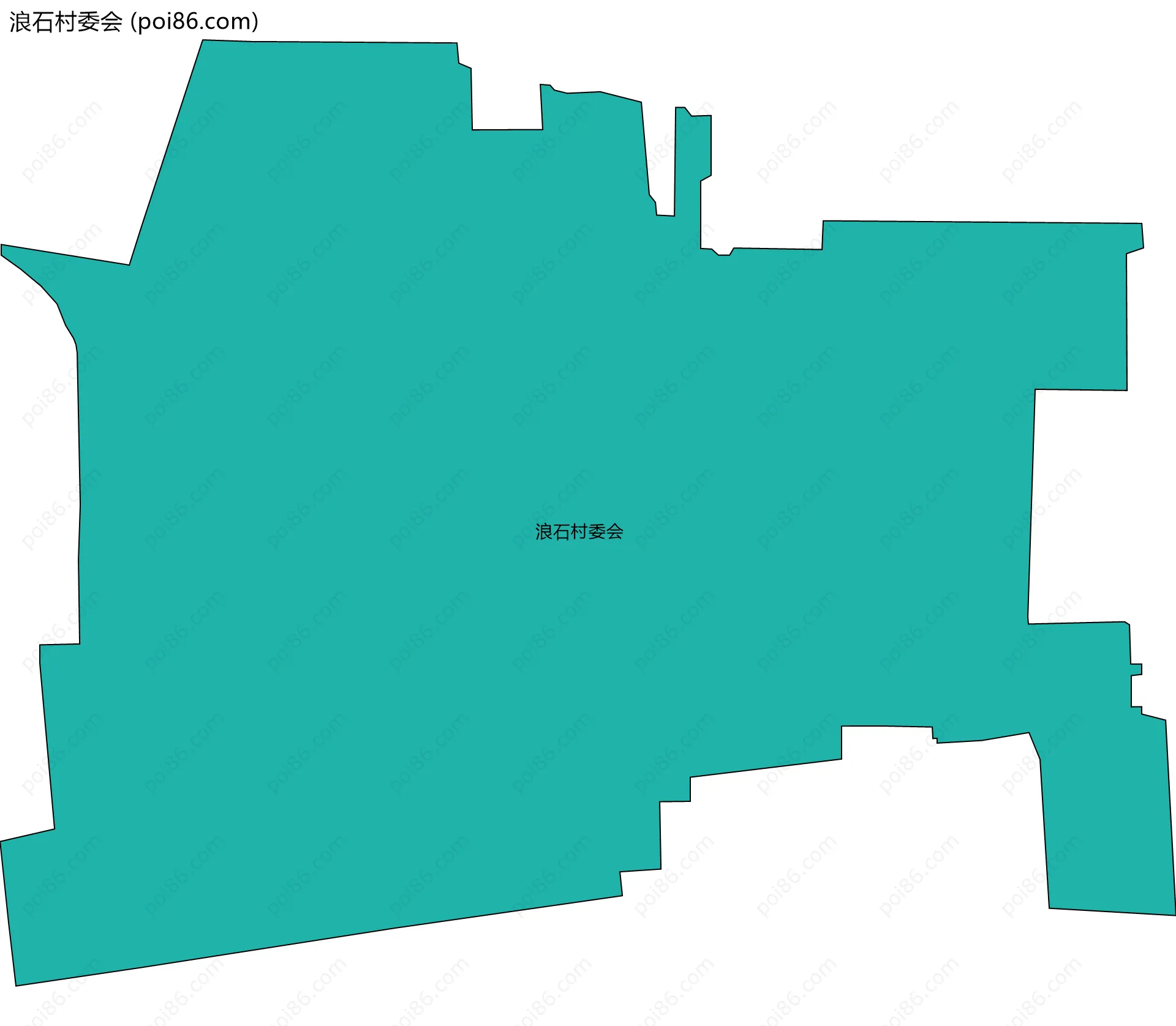 浪石村委会边界地图