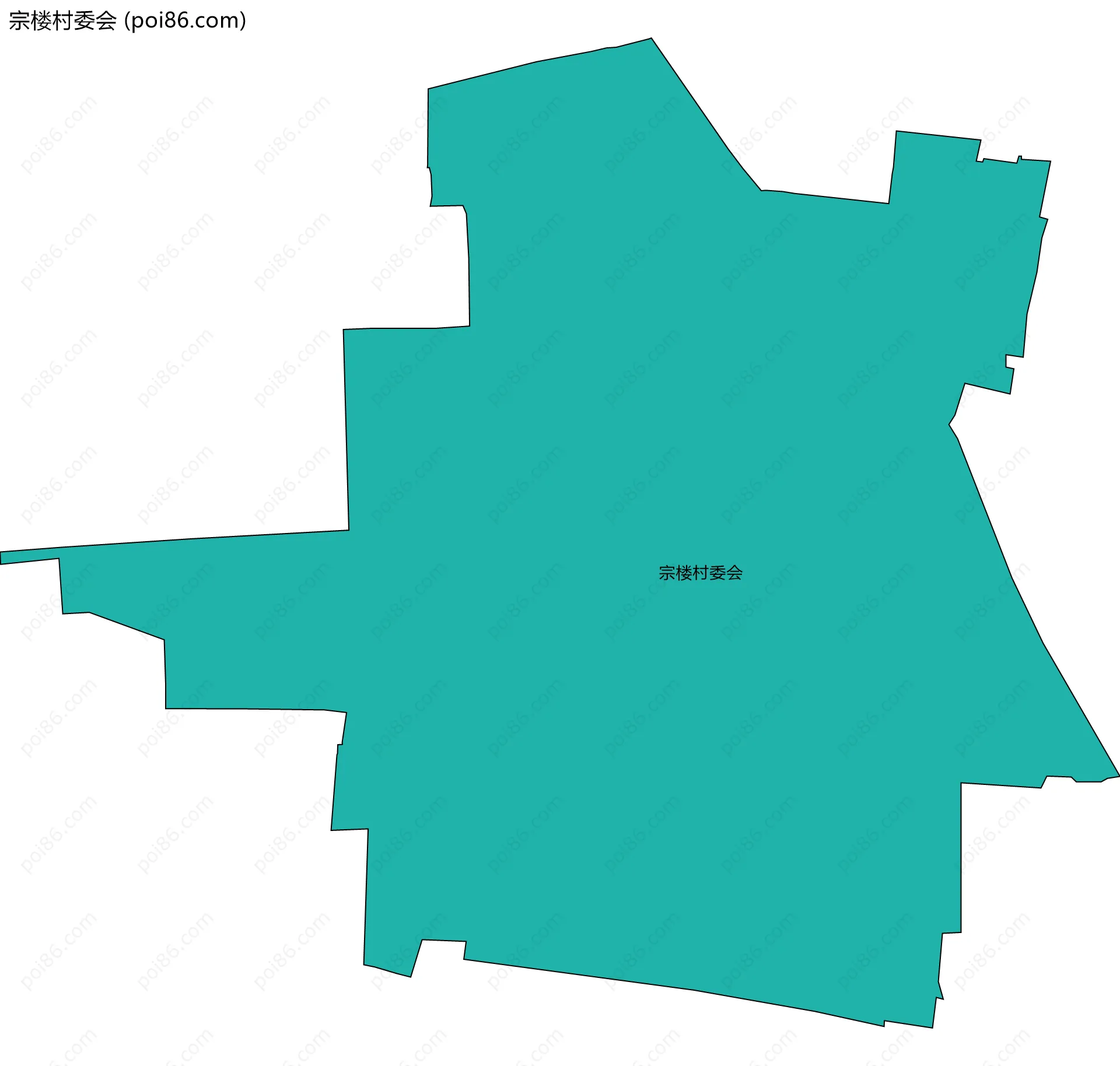 宗楼村委会边界地图