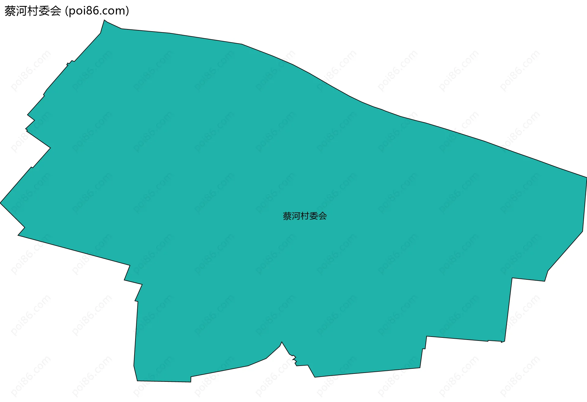 蔡河村委会边界地图
