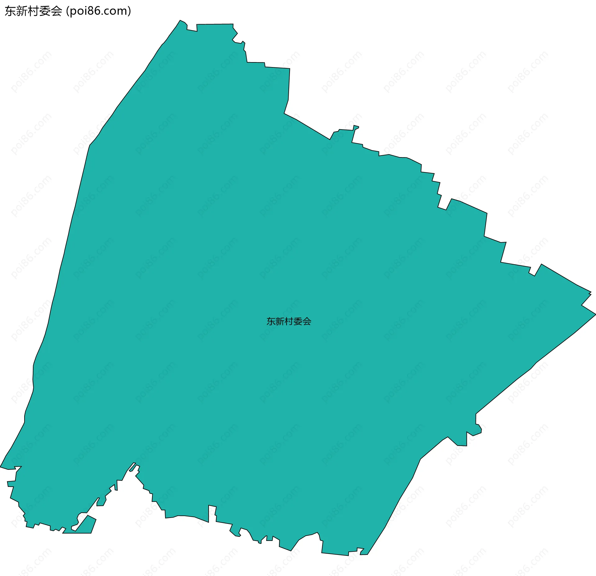 东新村委会边界地图