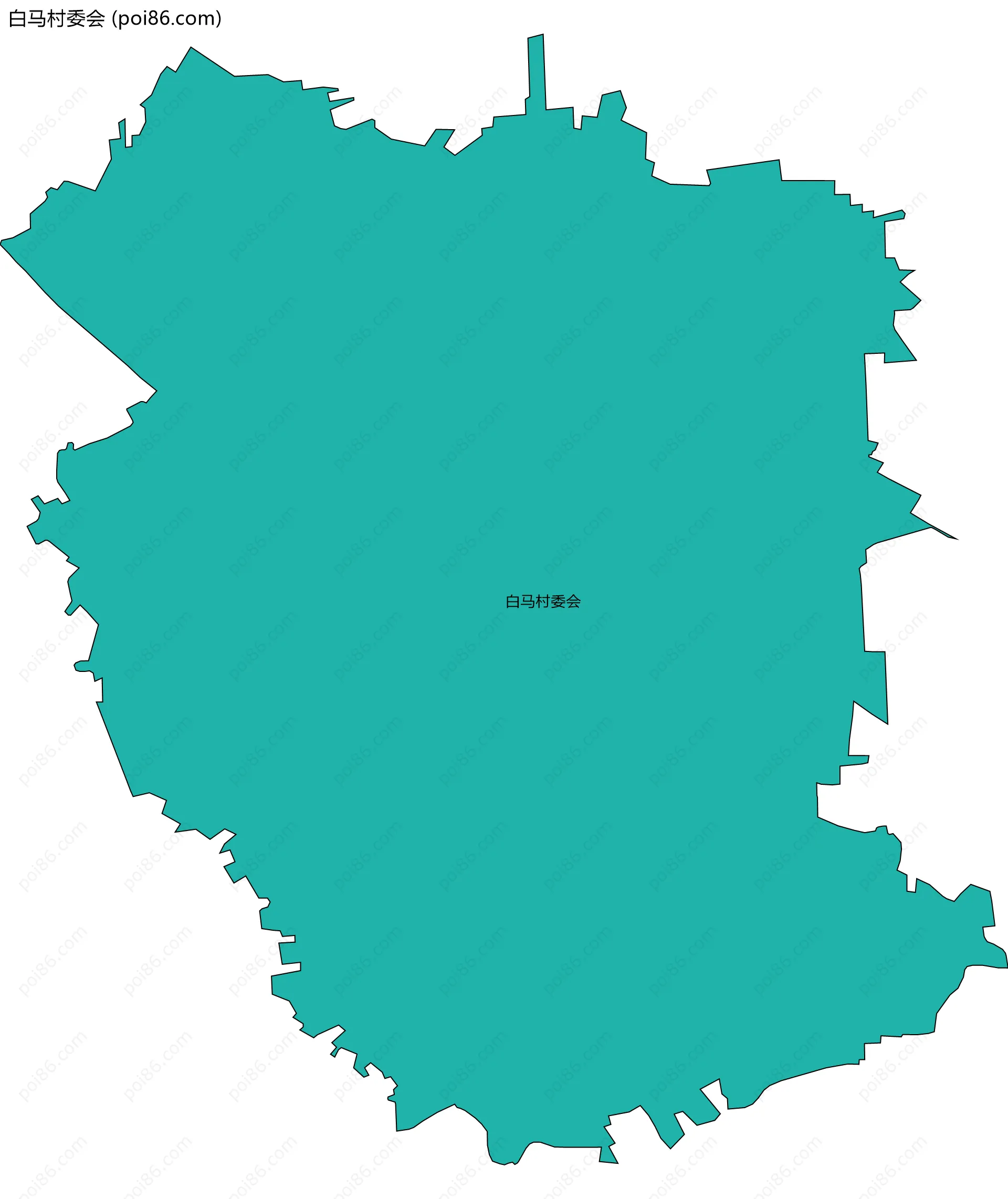 白马村委会边界地图