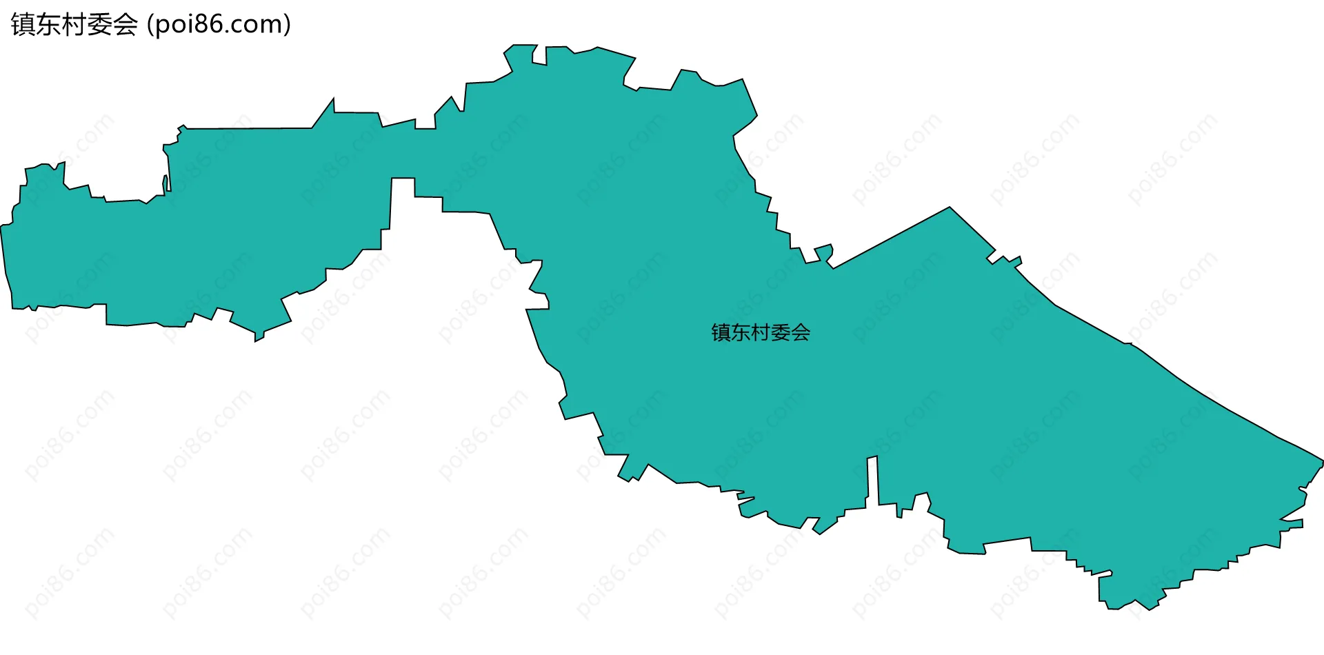 镇东村委会边界地图