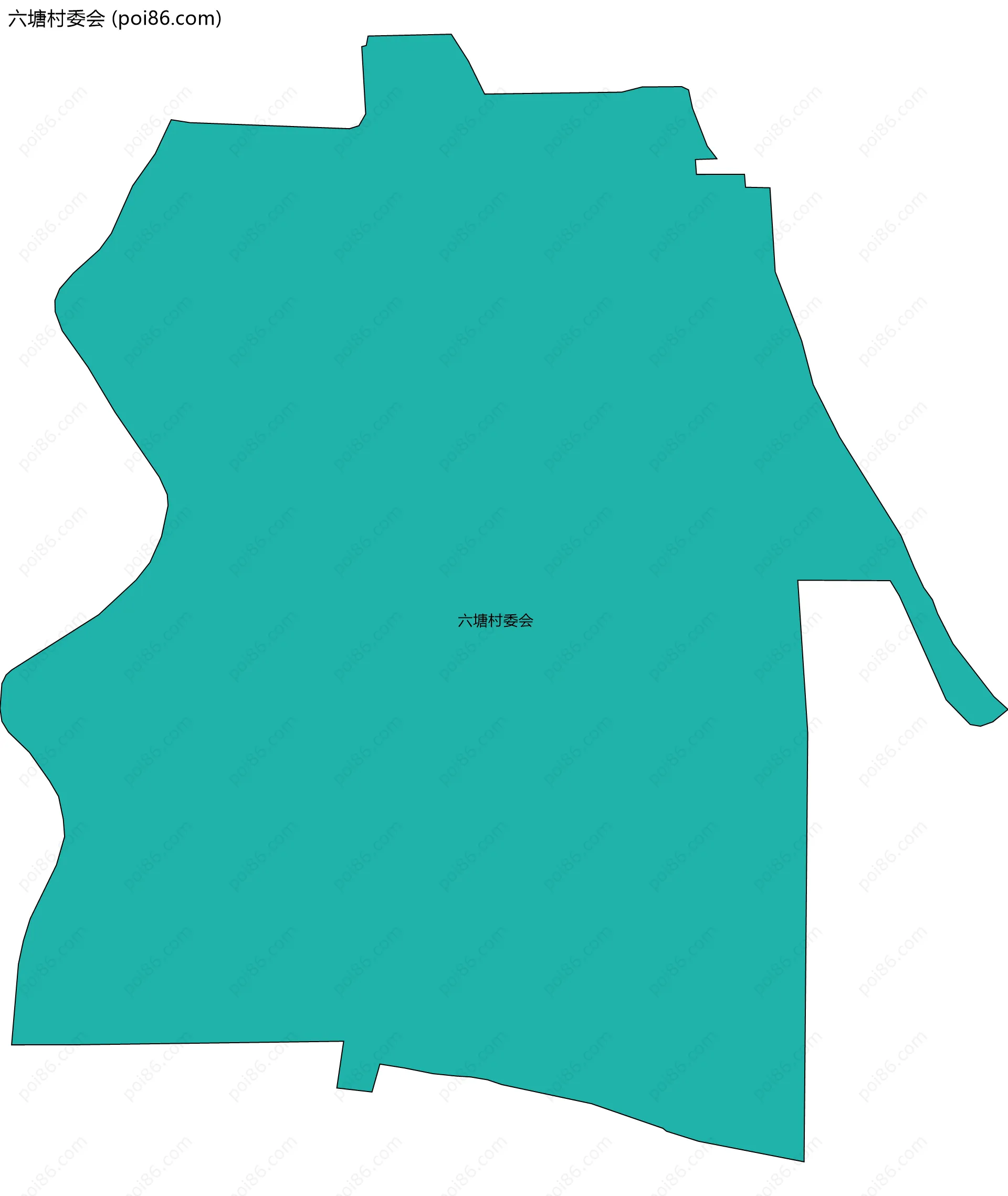 六塘村委会边界地图