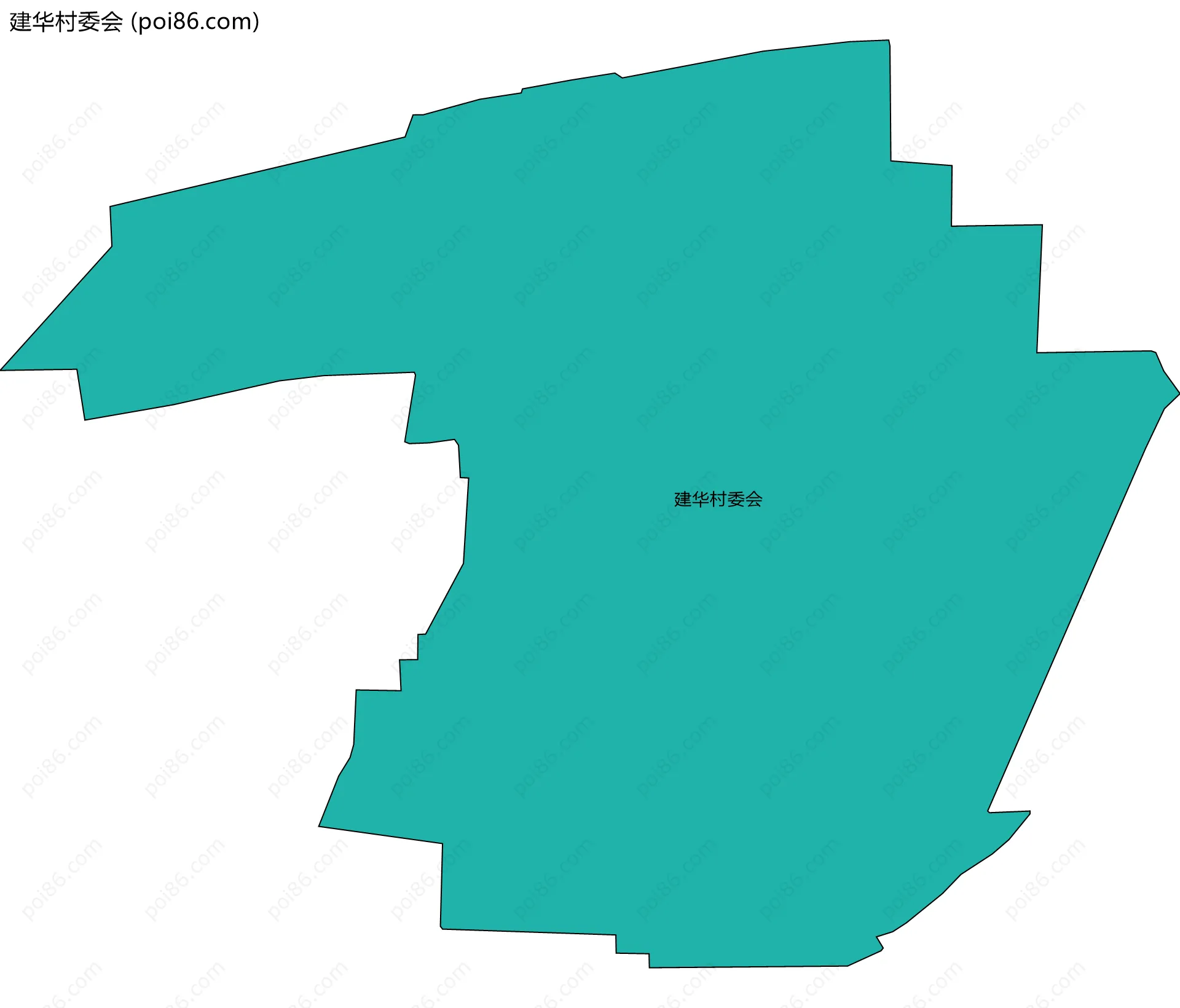 建华村委会边界地图