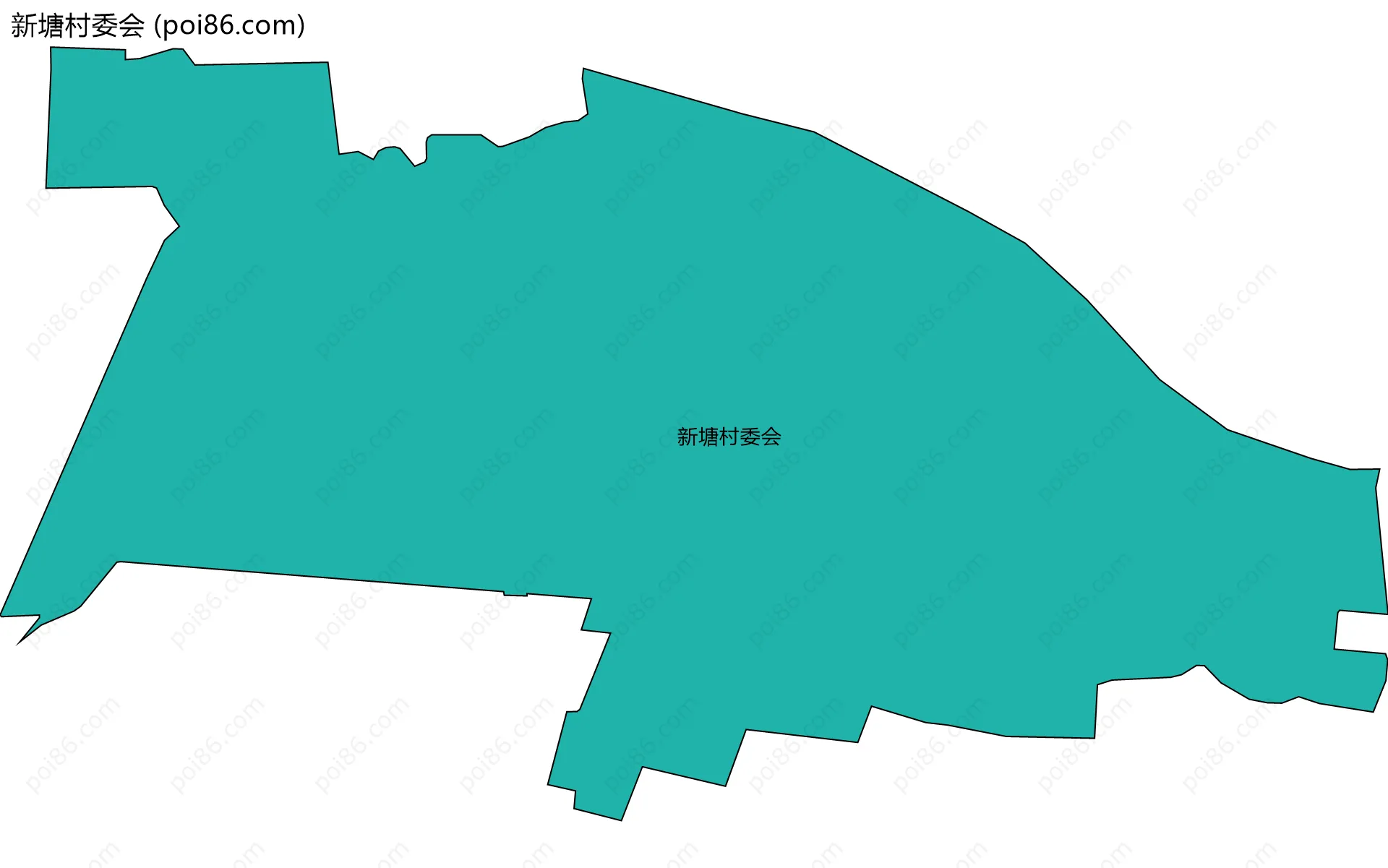 新塘村委会边界地图