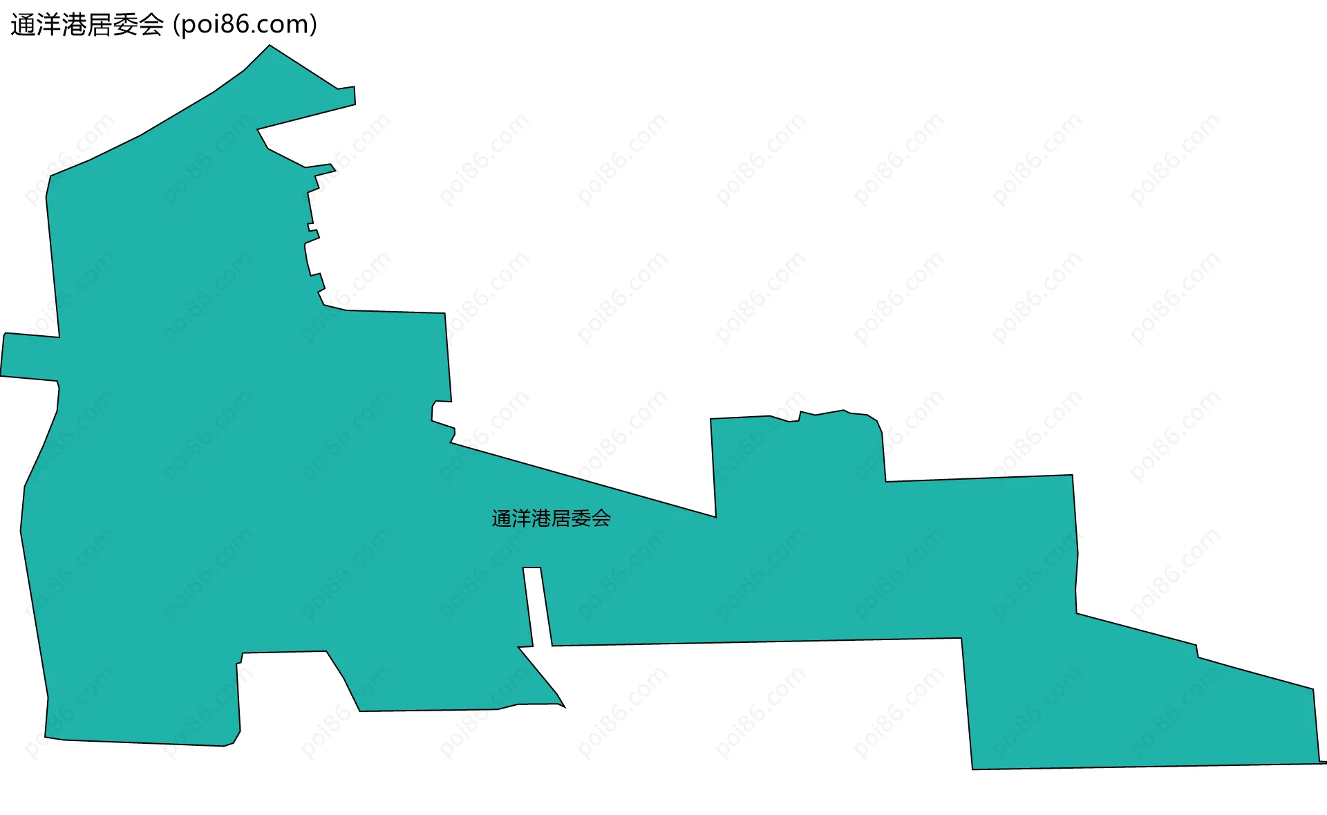 通洋港居委会边界地图