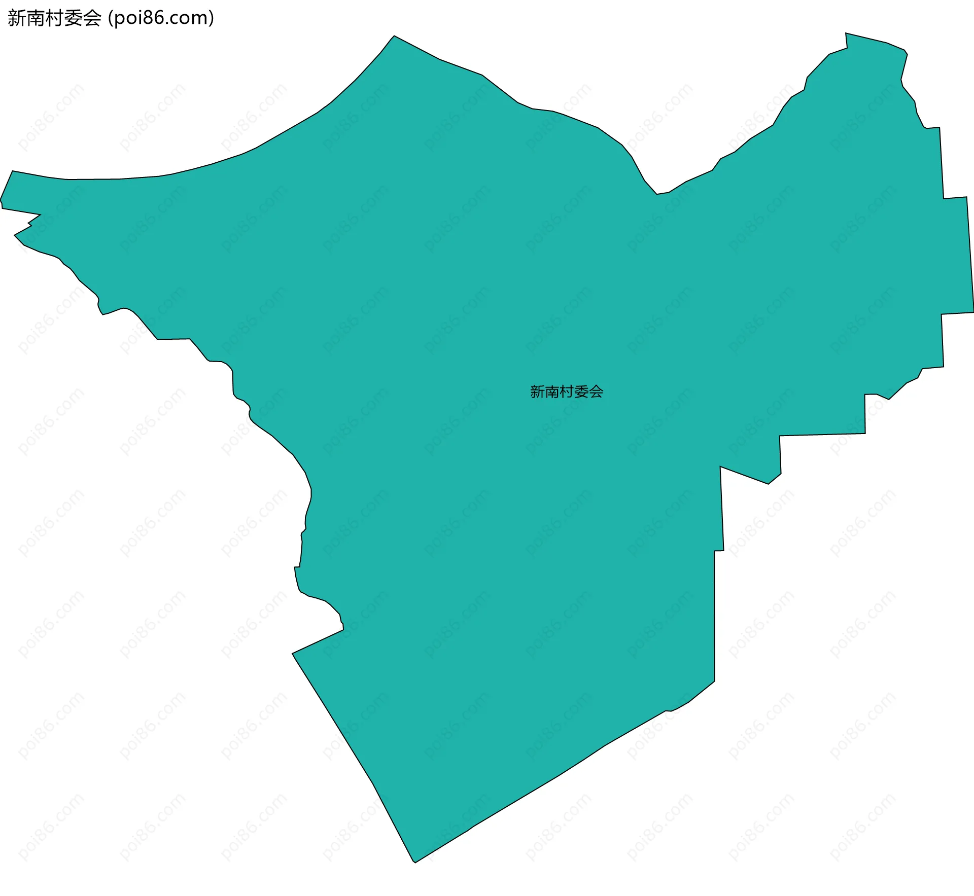 新南村委会边界地图