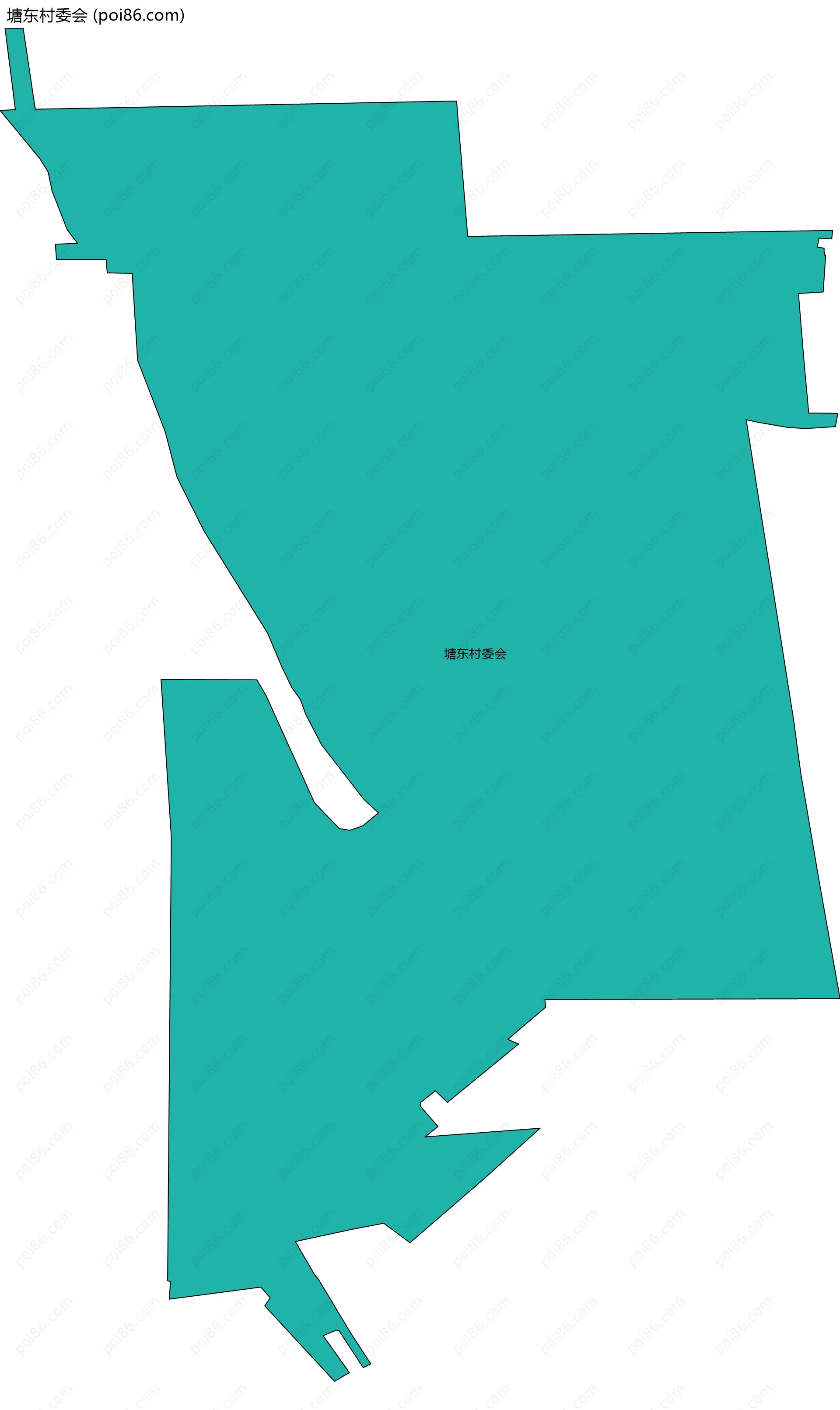 塘东村委会边界地图