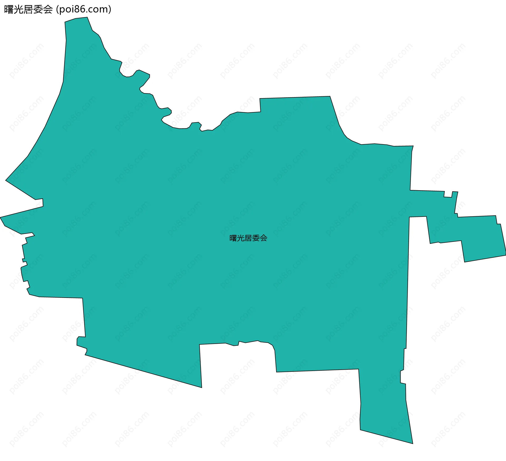 曙光居委会边界地图