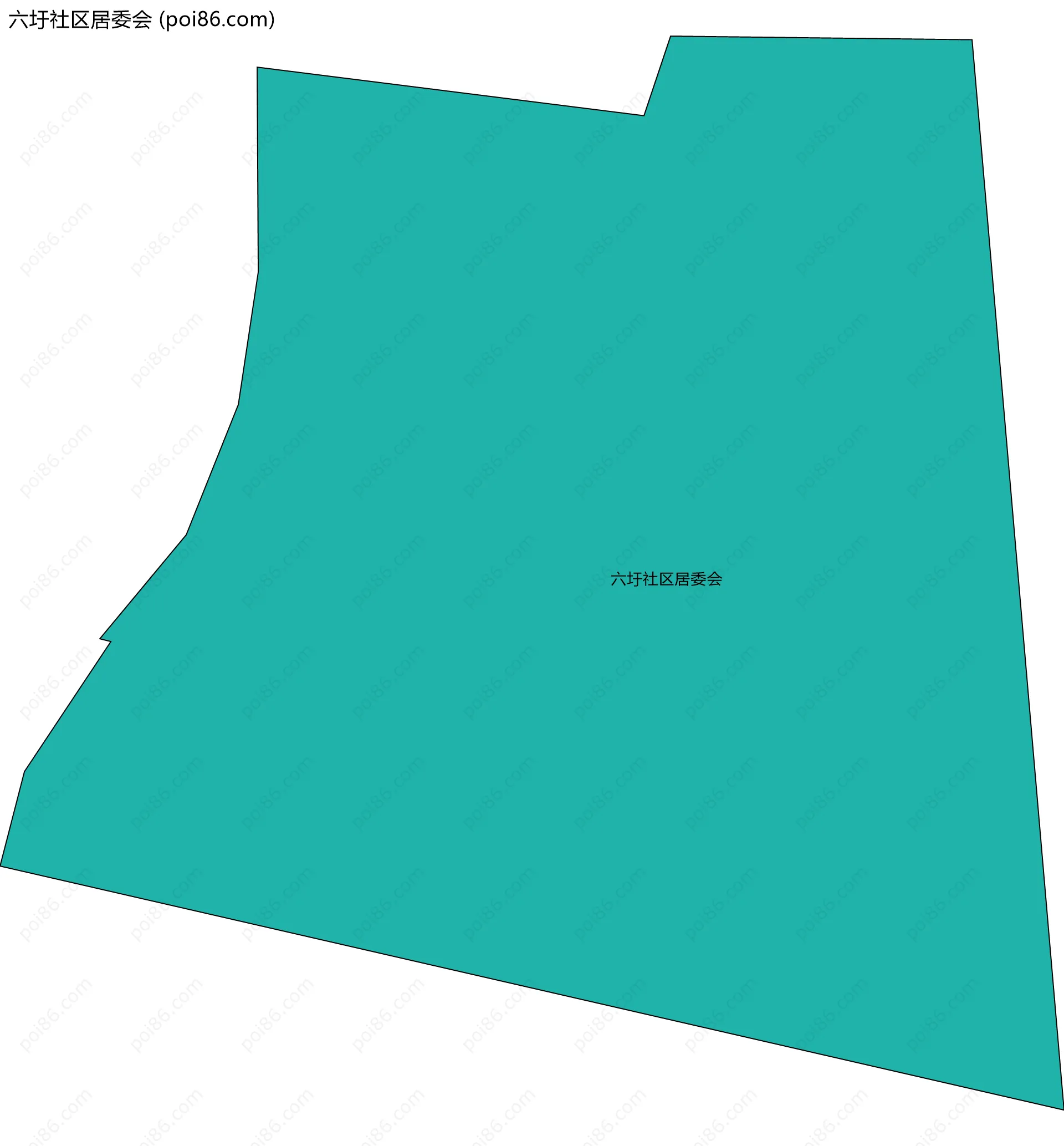 六圩社区居委会边界地图