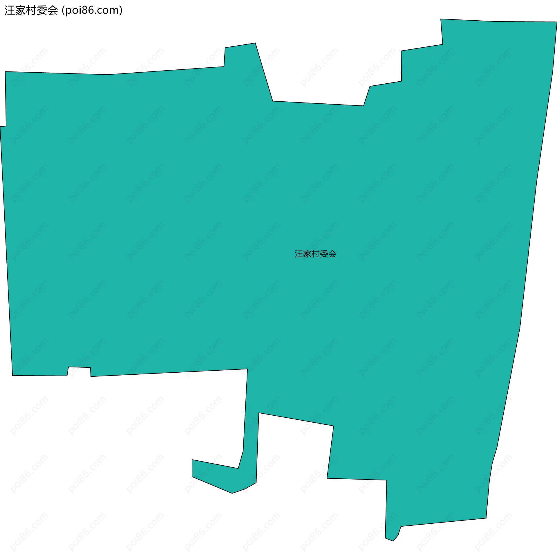 汪家村委会边界地图