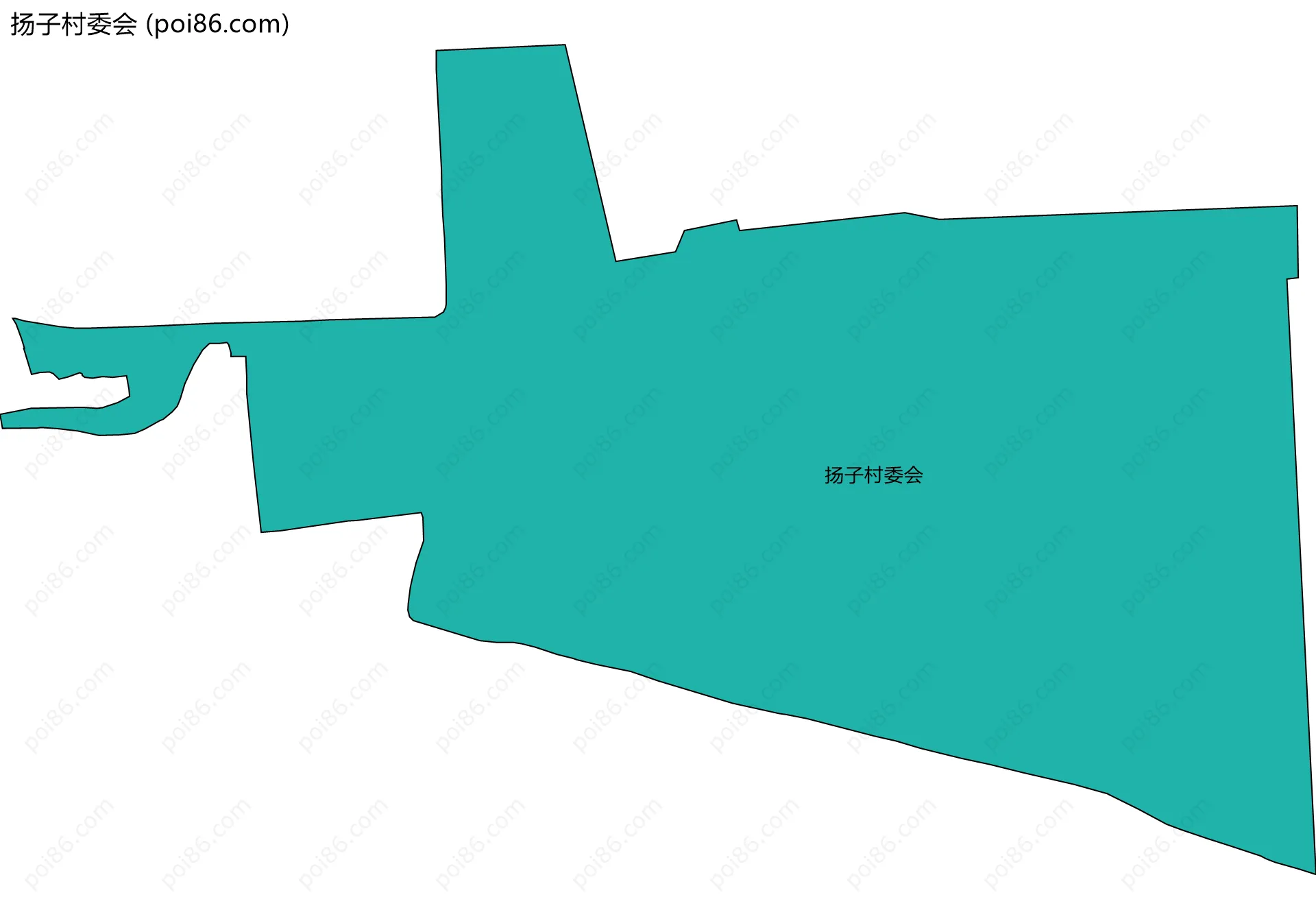 扬子村委会边界地图