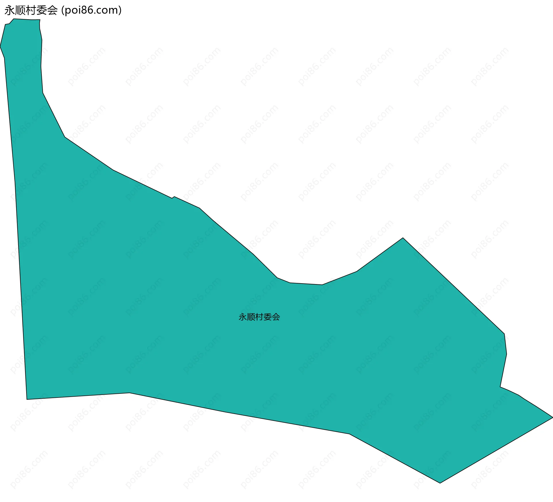 永顺村委会边界地图