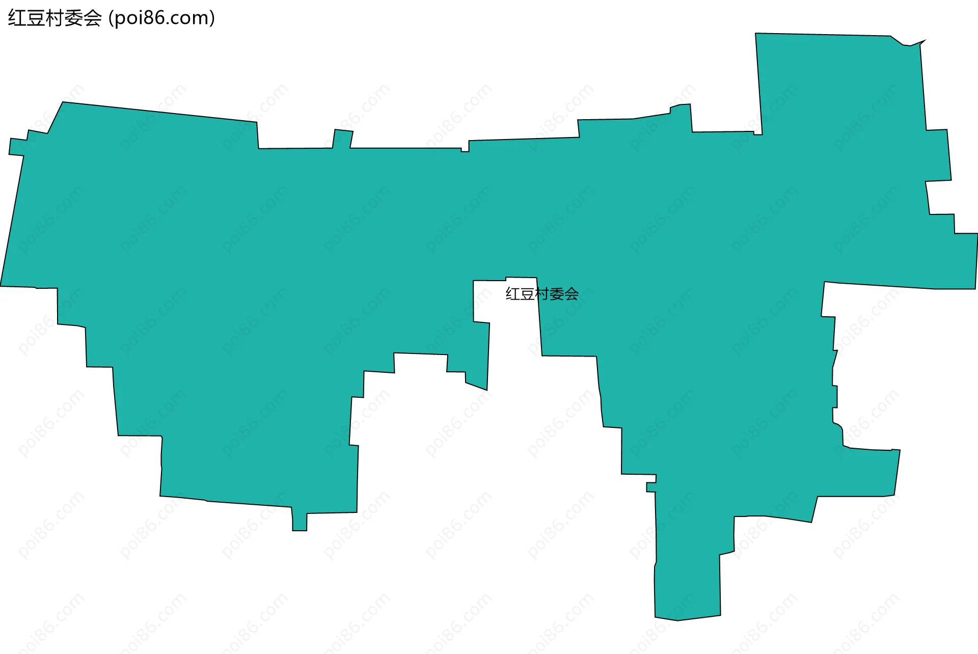 红豆村委会边界地图